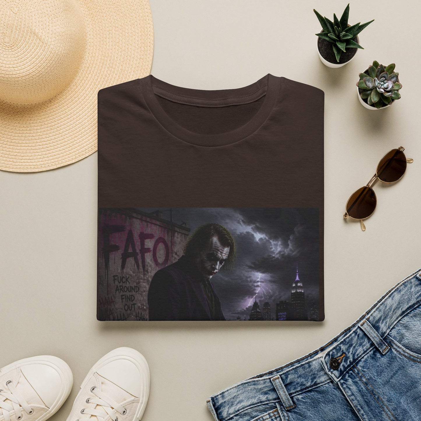 Graphic Tee — Moody Night Joker Portrait T-Shirt