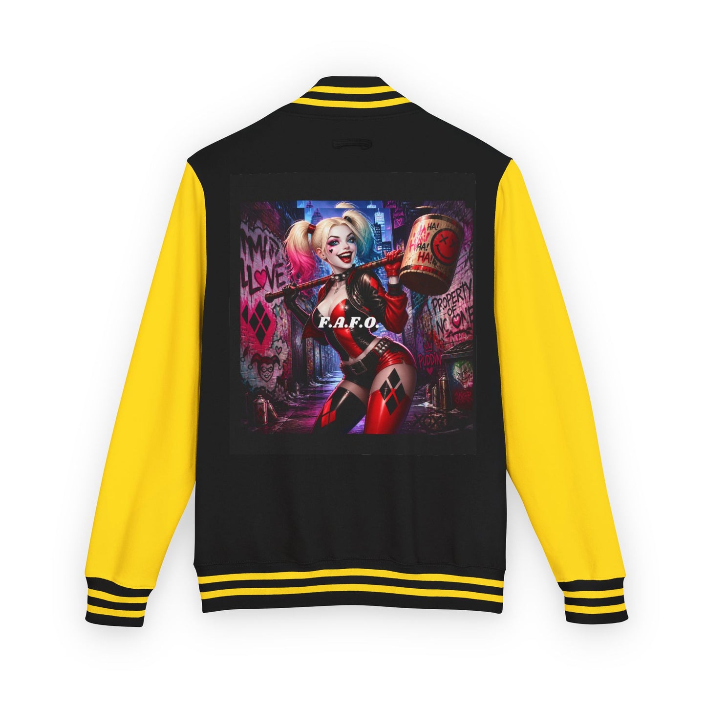 Letterman Jacket — Retro Graphic Back Patch