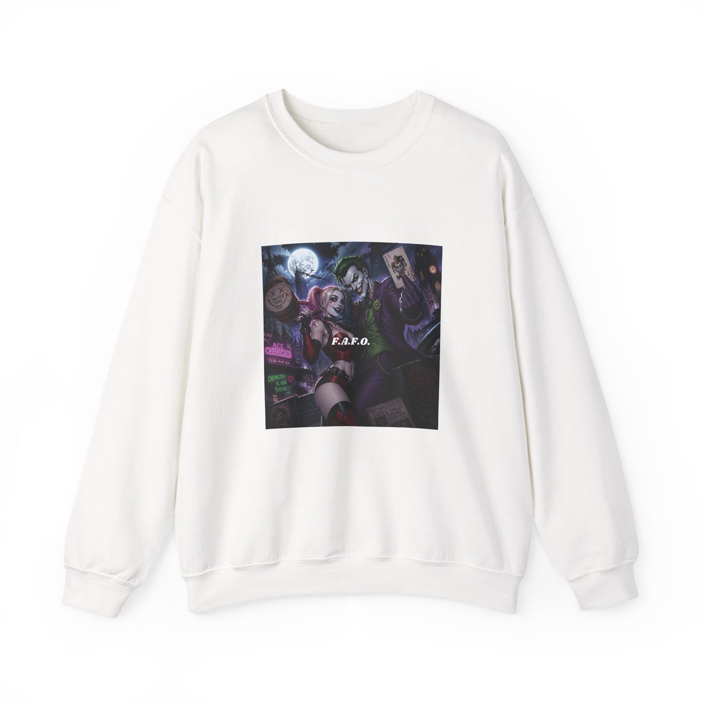 Crewneck Sweatshirt - Gothic Anime Moonlit Band Design (K.A.R.O. Text)