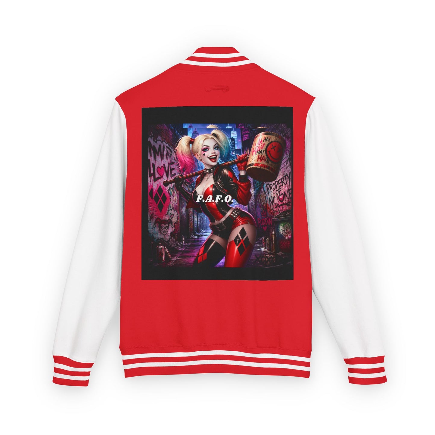 Letterman Jacket — Retro Graphic Back Patch