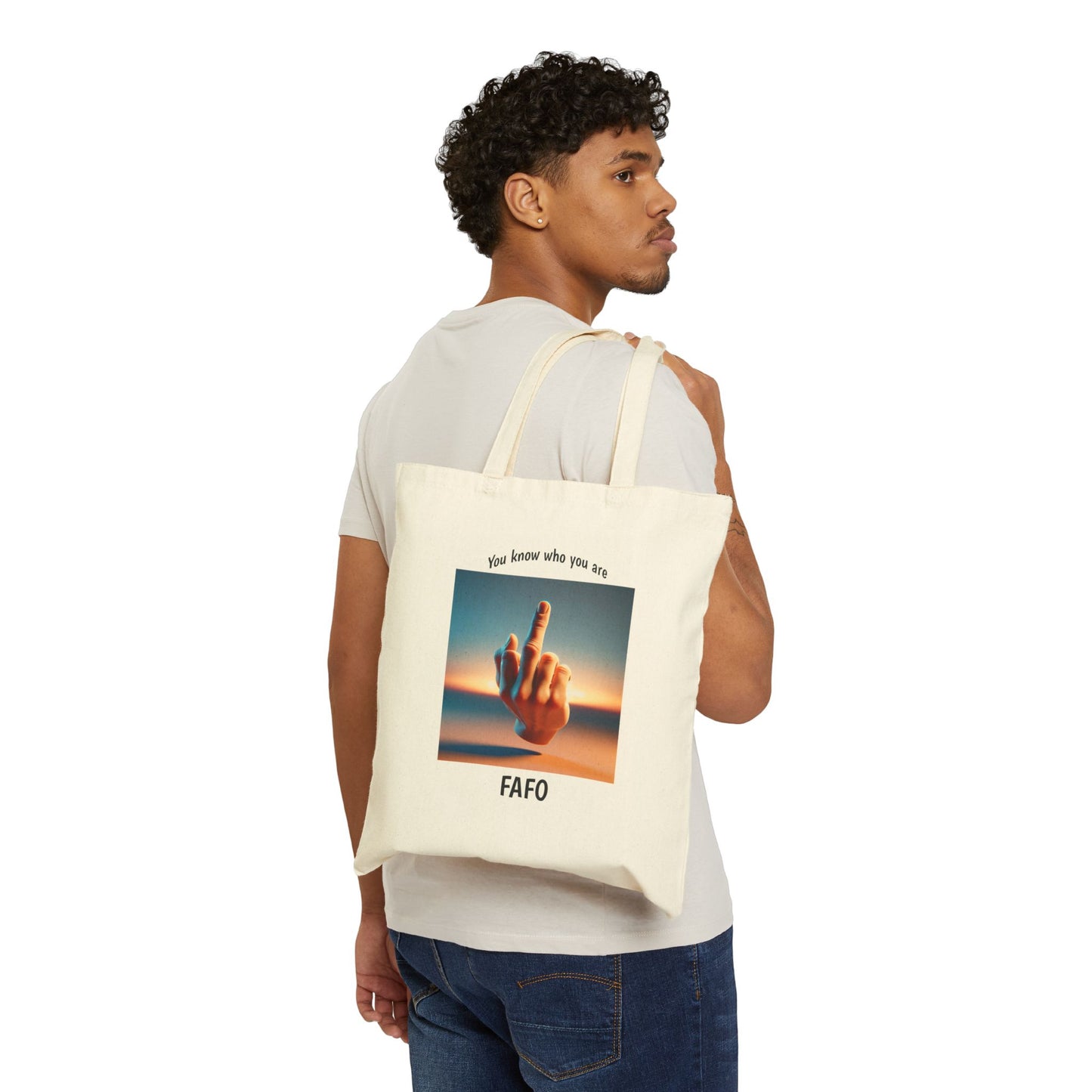 Canvas Tote Bag — Desert Sunset Hand Illustration “LOVE” Eco Shopping Tote