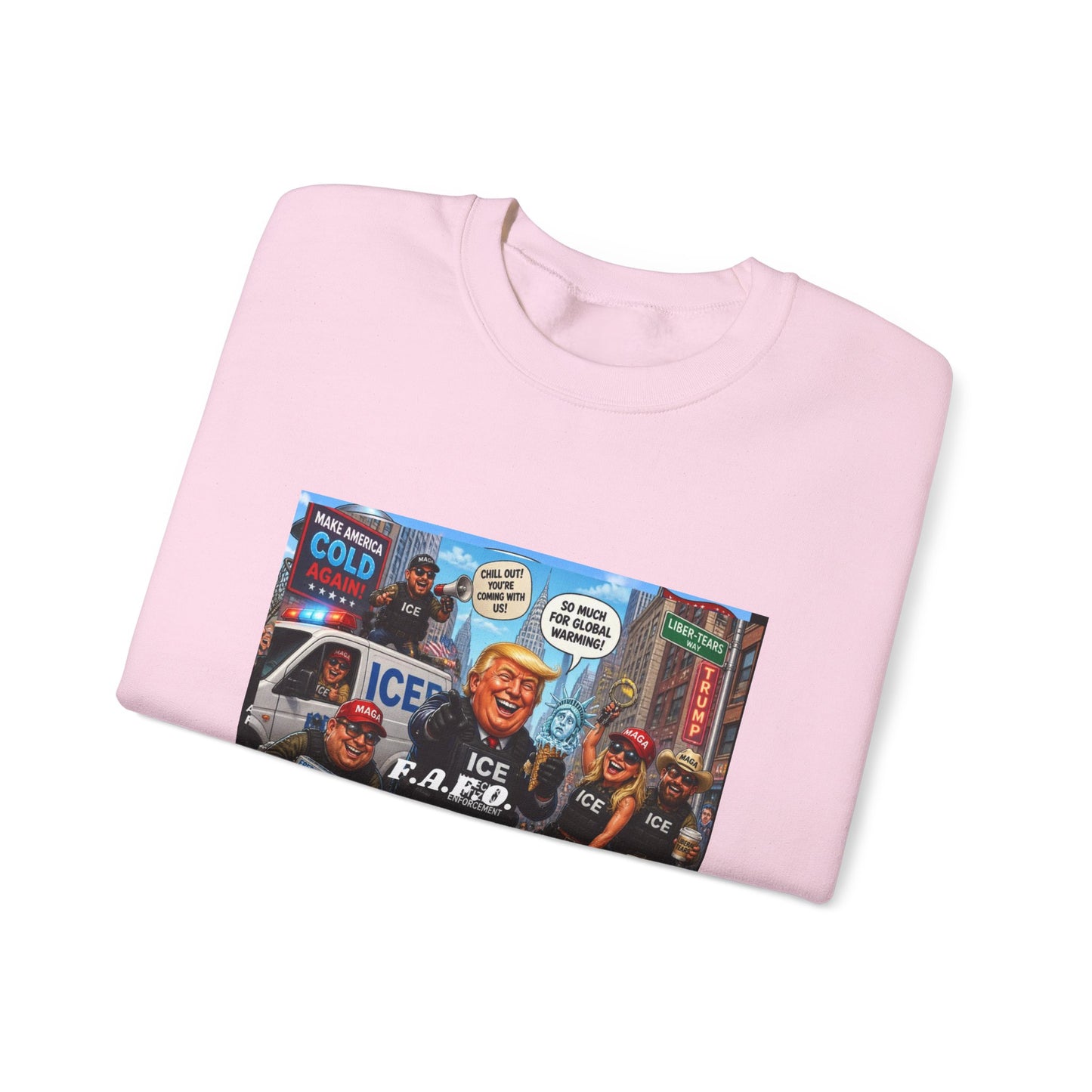 Graphic Crewneck Sweatshirt — 'The FAFO Society' Cold Patrol Artwork