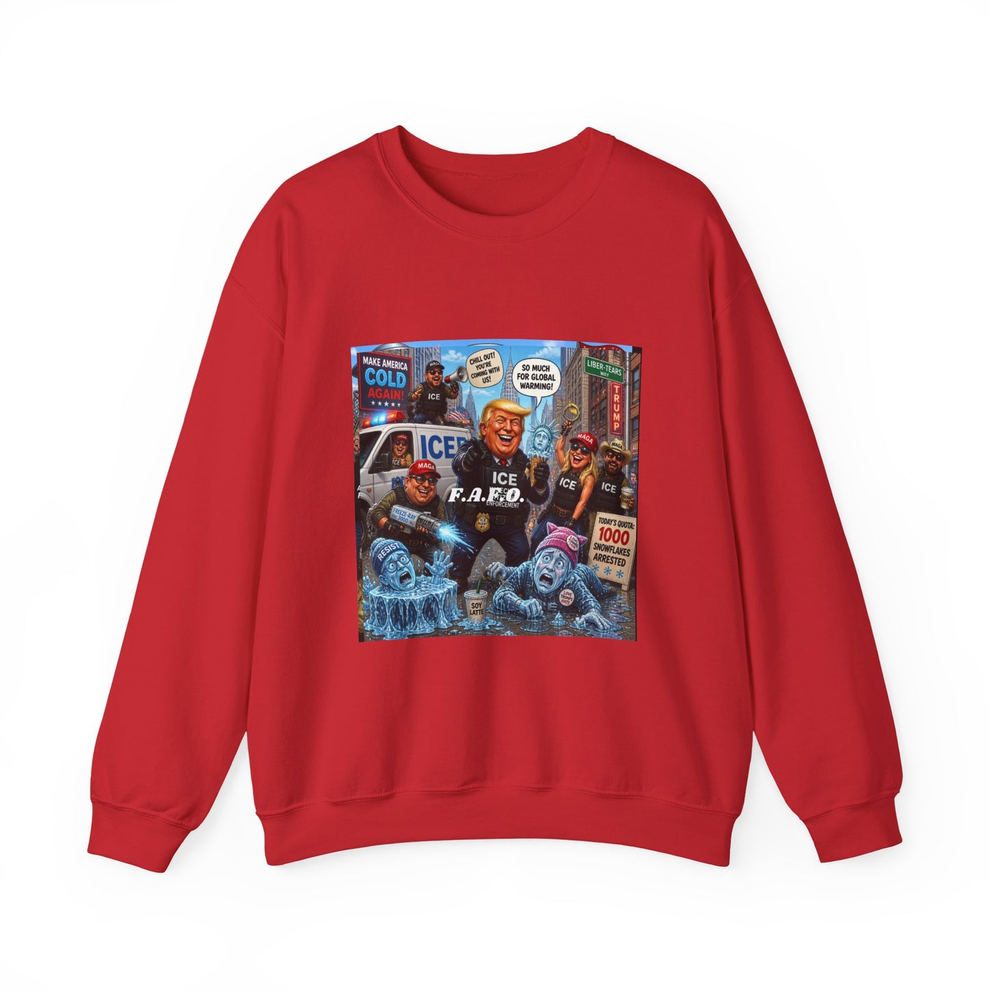 Graphic Crewneck Sweatshirt — 'The FAFO Society' Cold Patrol Artwork