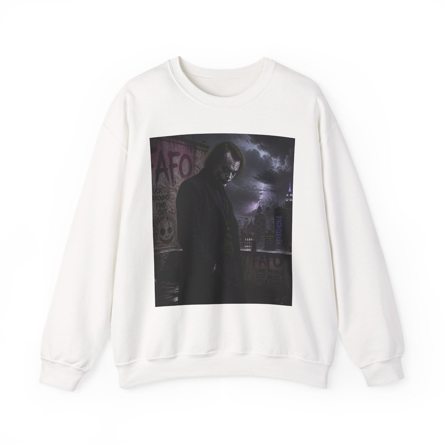 Dark Urban Noir Crewneck Sweatshirt – Moody Street Scene Graphic