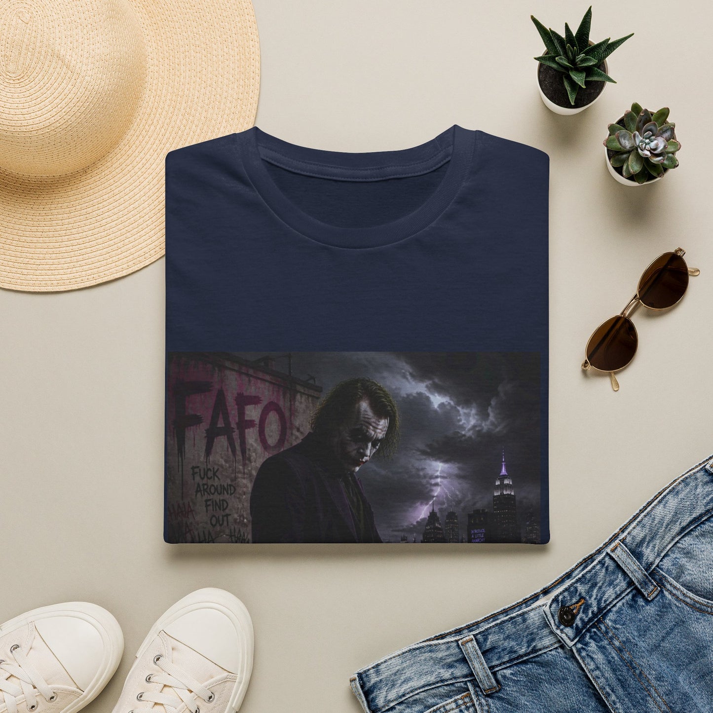 Graphic Tee — Moody Night Joker Portrait T-Shirt