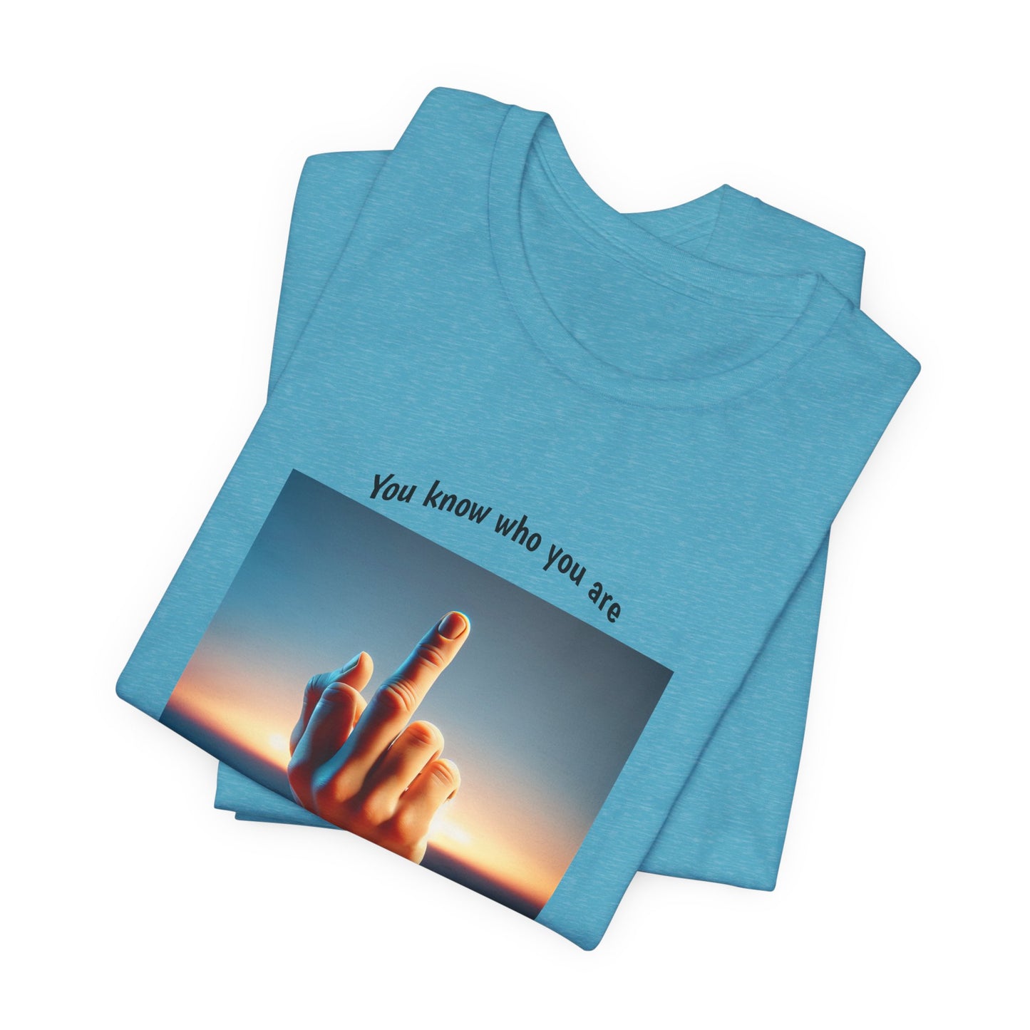 Sunset Middle Finger Graphic Tee – 'FAHO' Casual Statement T-Shirt