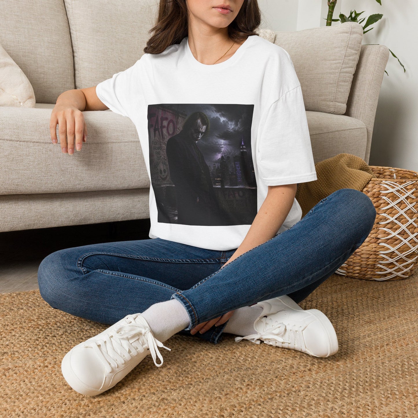 Graphic Tee — Moody Night Joker Portrait T-Shirt