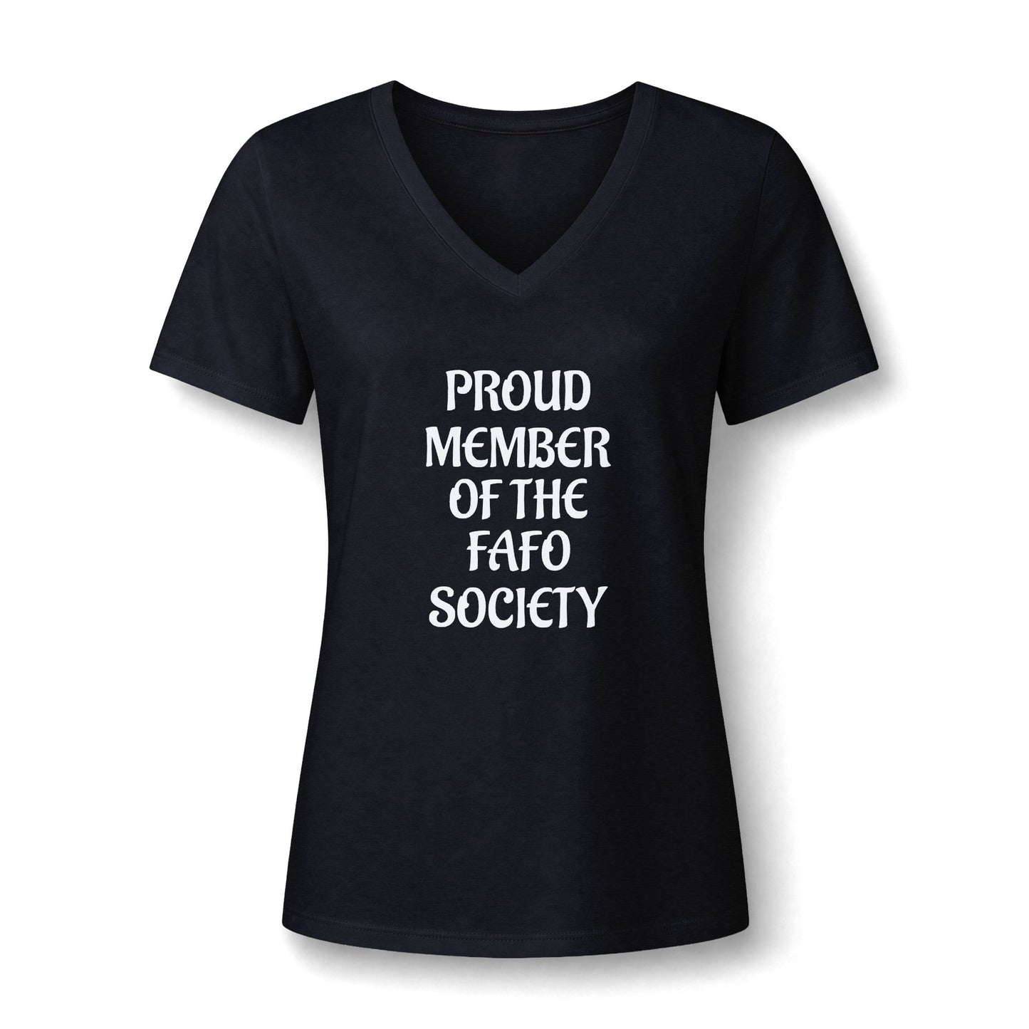Liberty Statue American Flag V-Neck Tee - Patriotic Women's Graphic T-Shirt