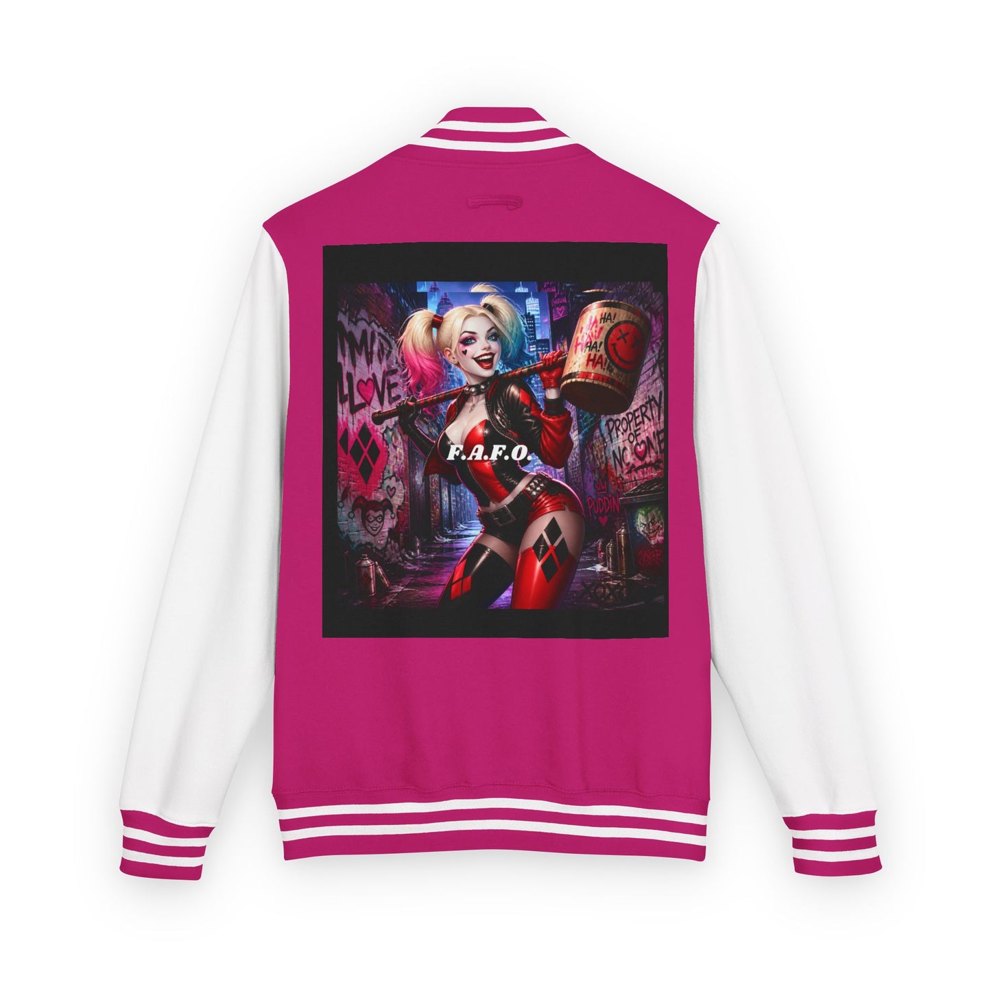 Letterman Jacket — Retro Graphic Back Patch