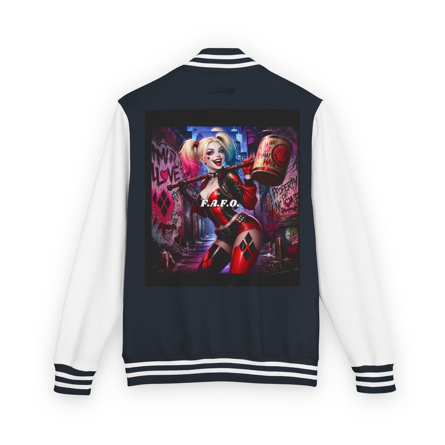 Letterman Jacket — Retro Graphic Back Patch