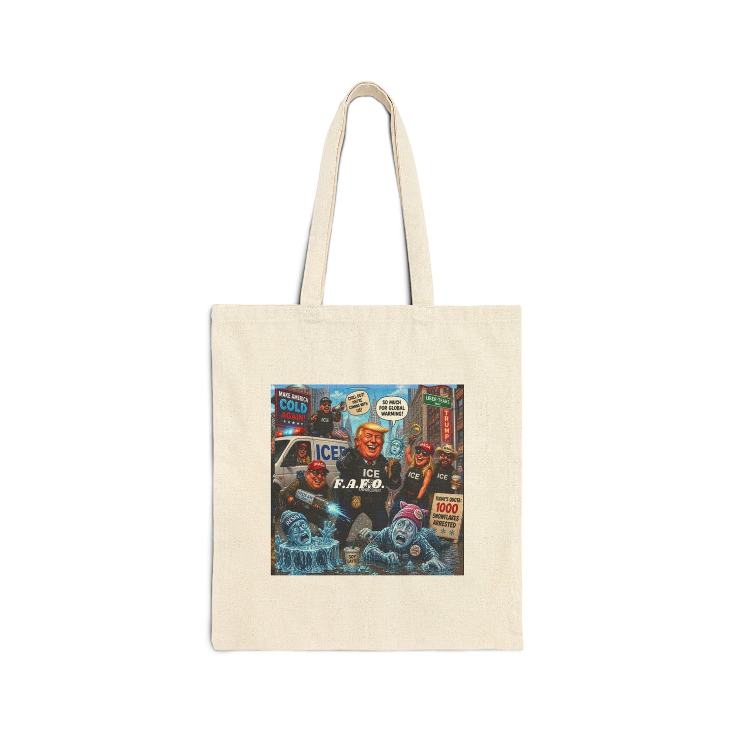 Canvas Tote Bag — Retro City Comic Collage Print
