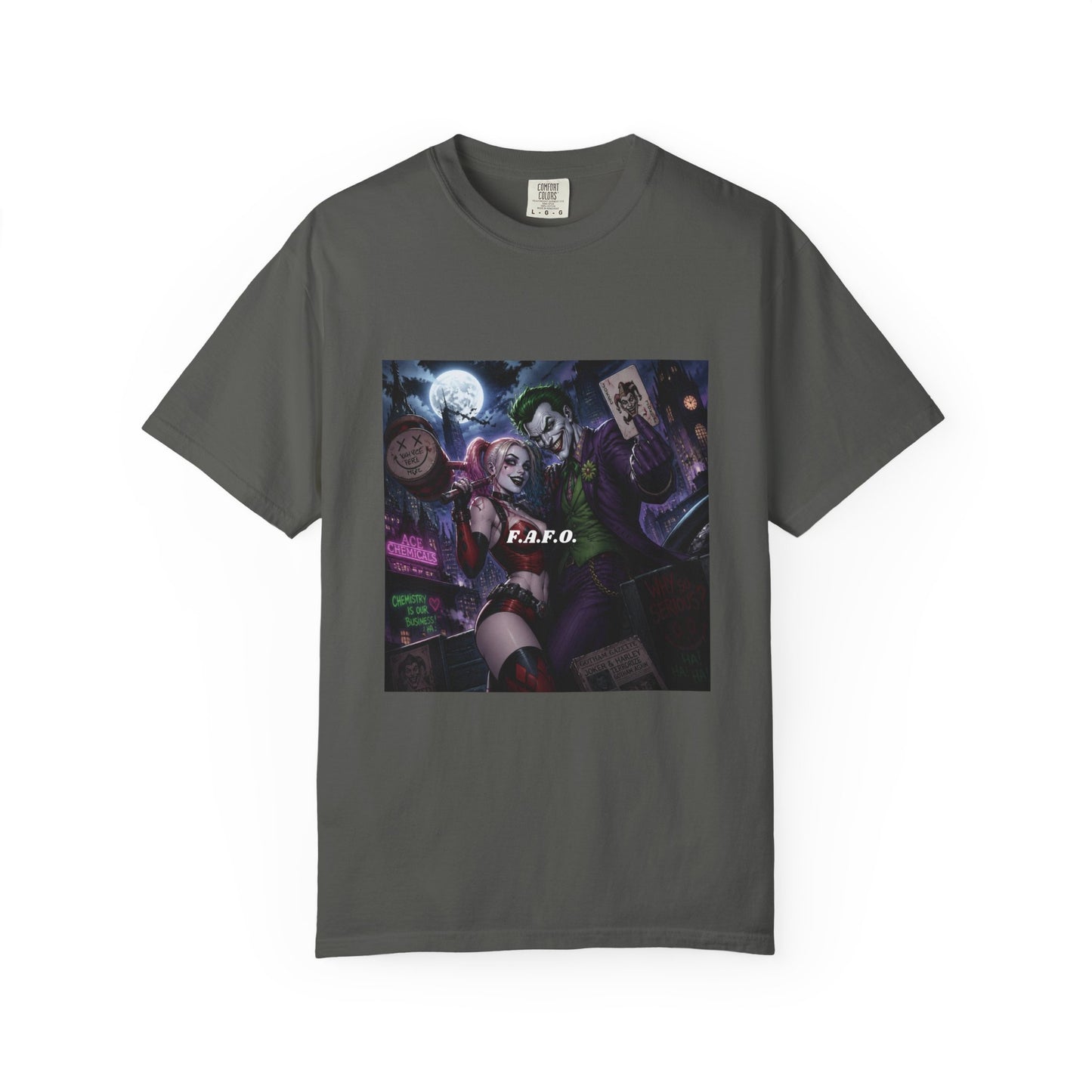 Graphic T-Shirt — The FAFO Society Joker & Harley Art Print