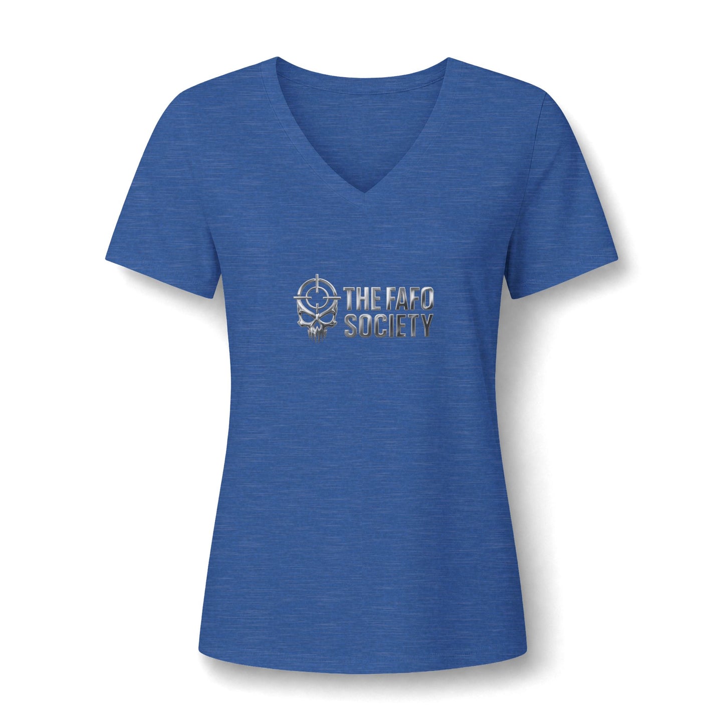 Liberty Statue American Flag V-Neck Tee - Patriotic Women's Graphic T-Shirt