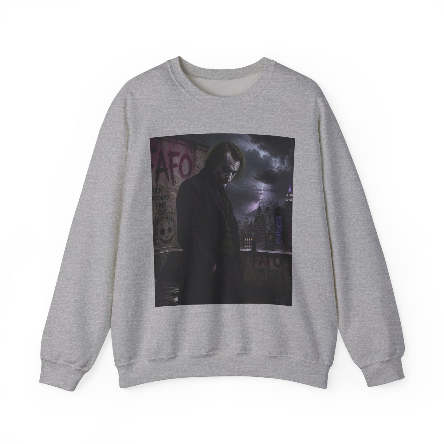 Dark Urban Noir Crewneck Sweatshirt – Moody Street Scene Graphic