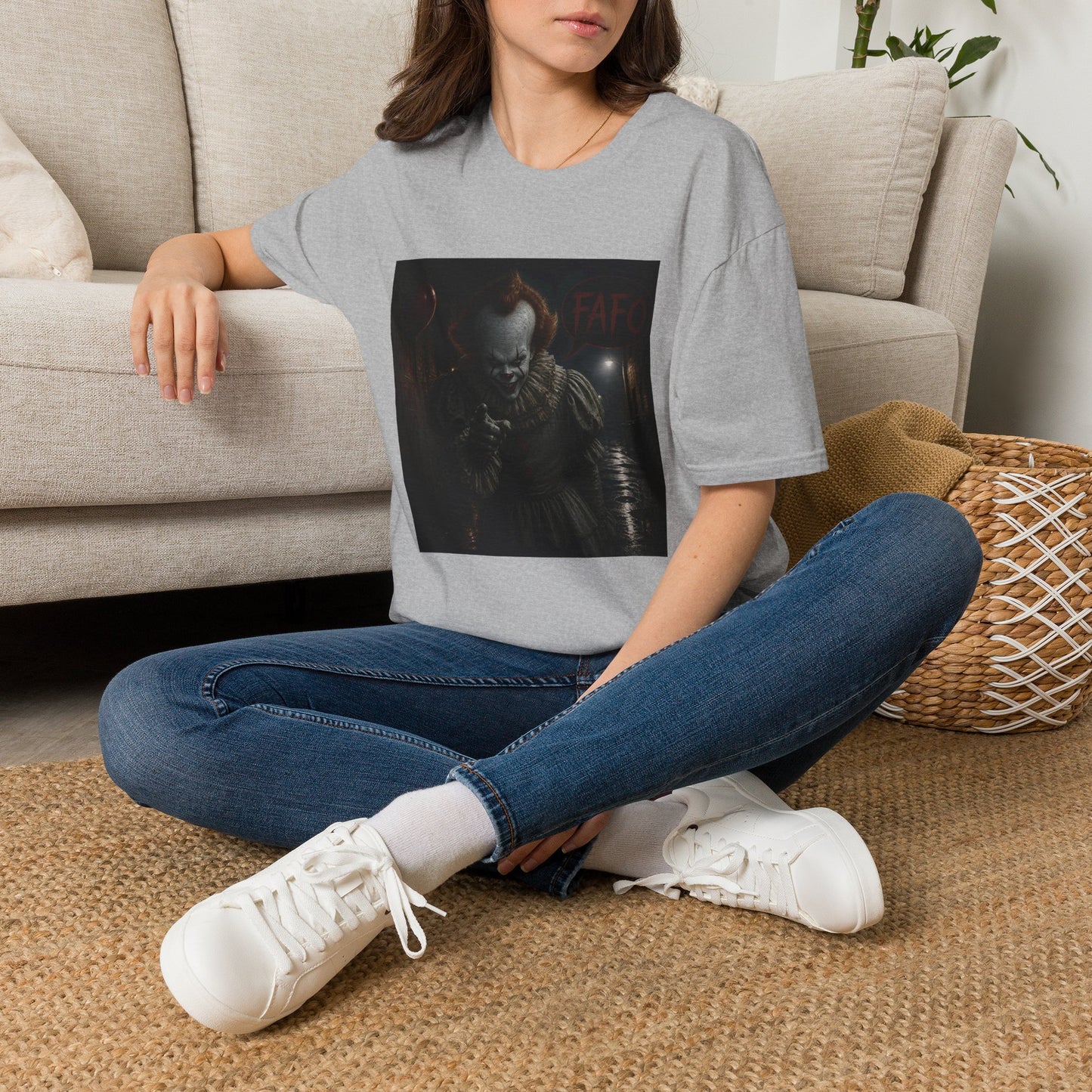 Horror Pennywise Clown T‑Shirt — Dark Creepy Stephen King Inspired Design
