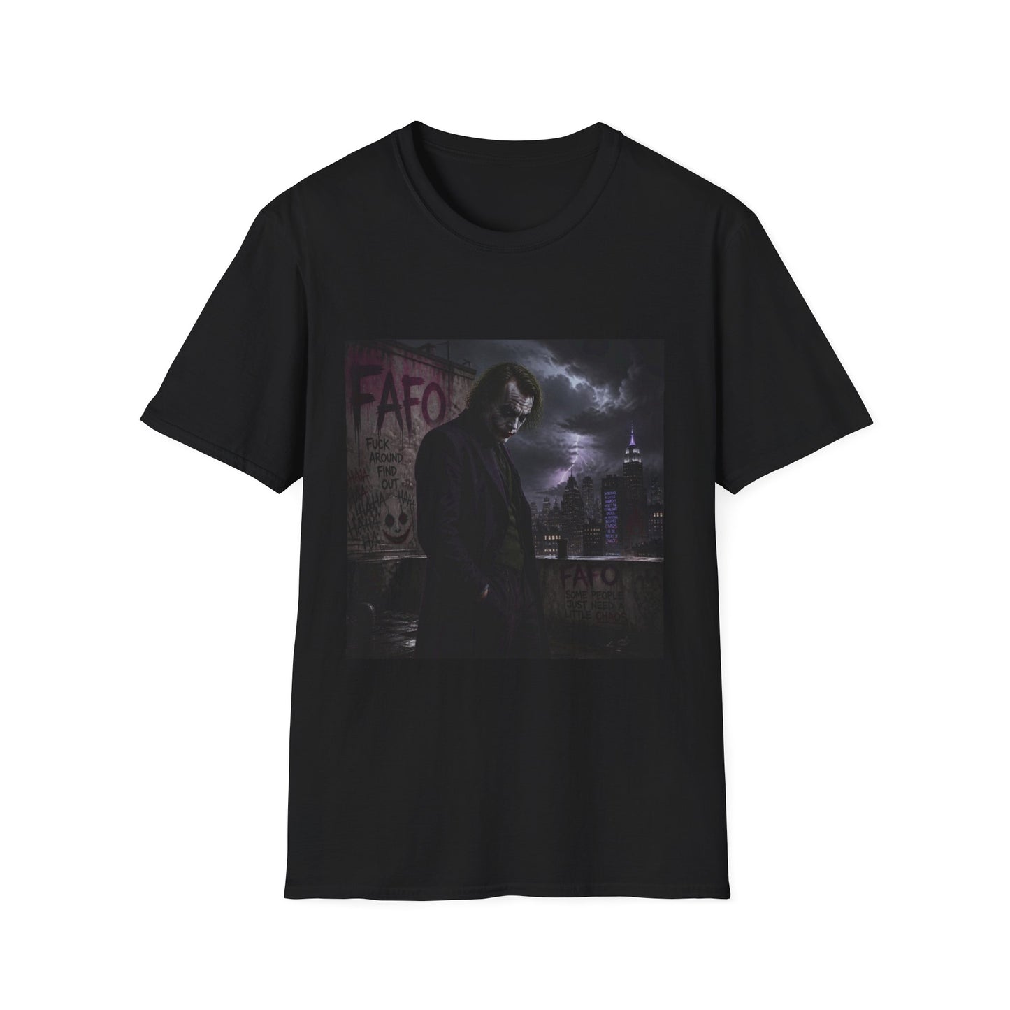 Graphic Tee — Moody Night Joker Portrait T-Shirt