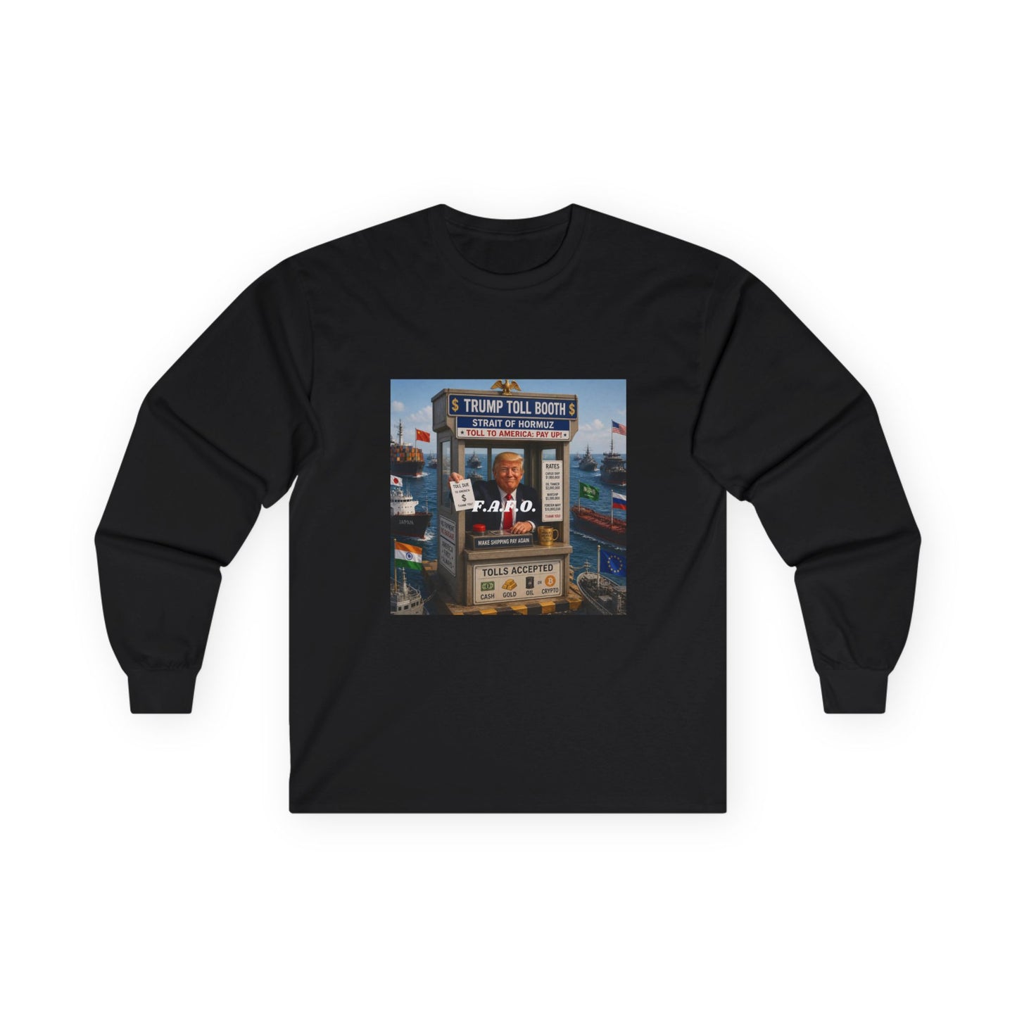 The FAFO Society Long Sleeve Tee — Vintage Carnival Ticket Booth Graphic