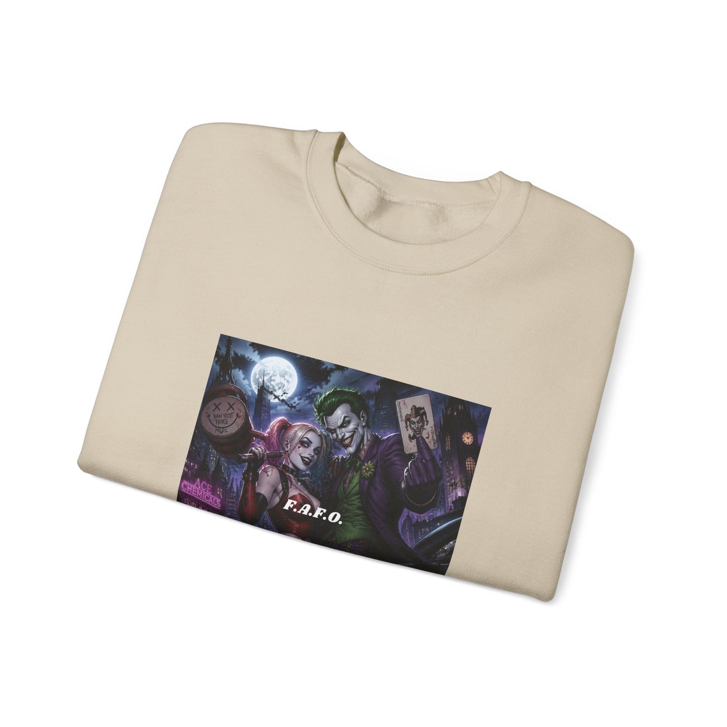 Crewneck Sweatshirt - Gothic Anime Moonlit Band Design (K.A.R.O. Text)