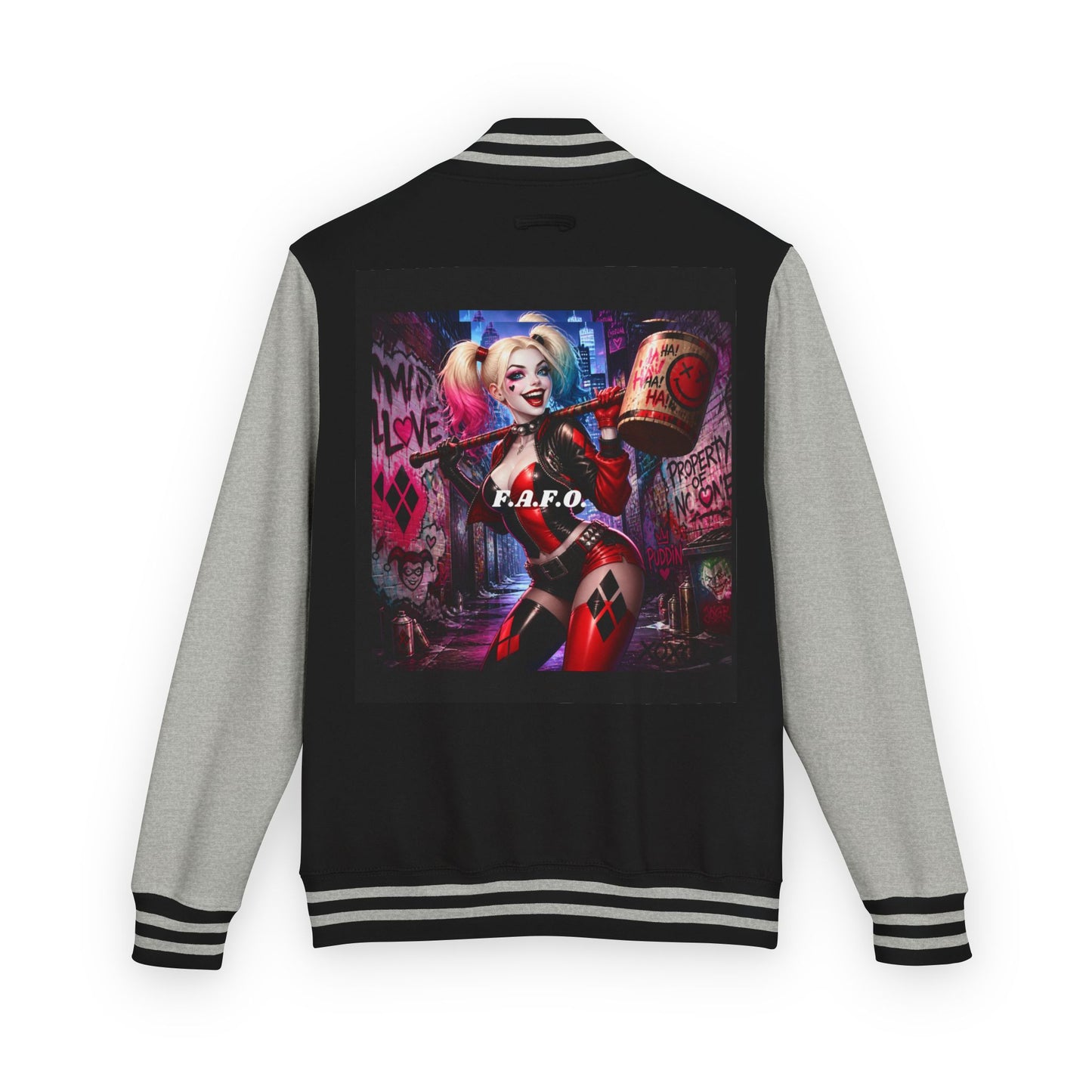 Letterman Jacket — Retro Graphic Back Patch