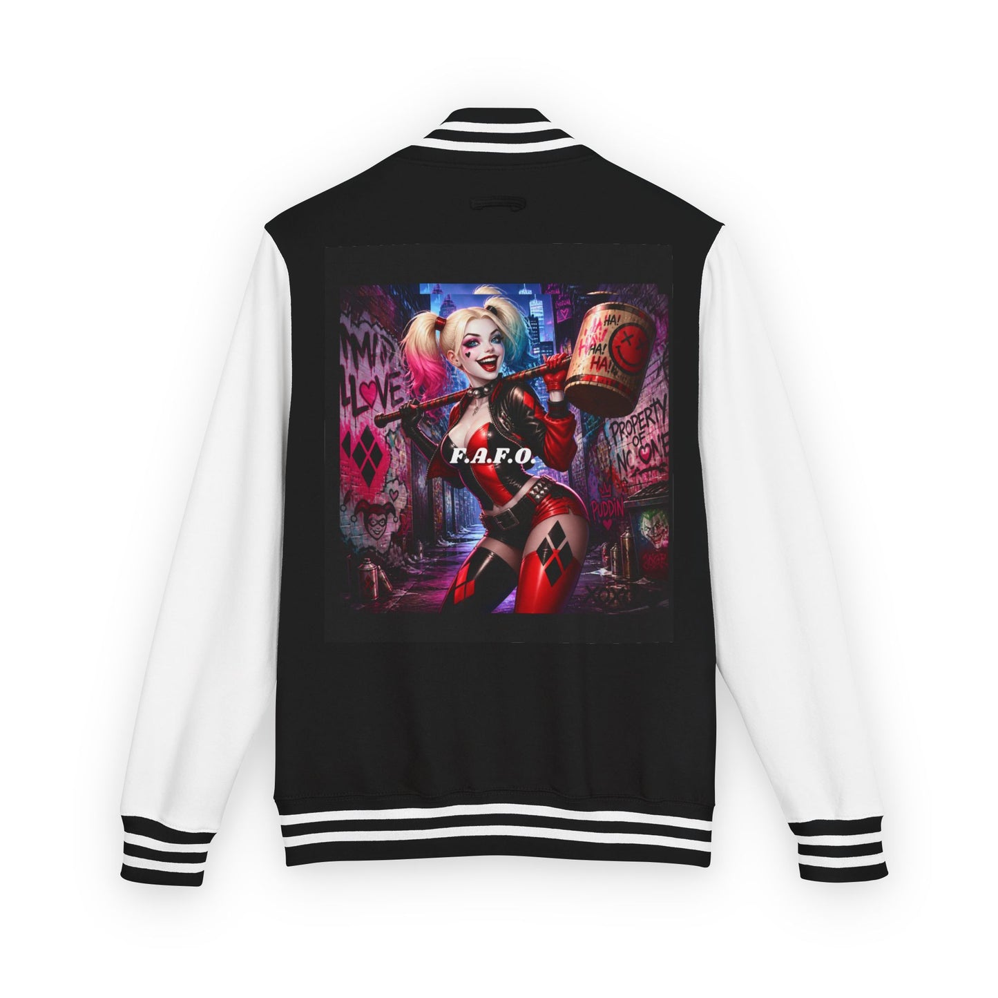 Letterman Jacket — Retro Graphic Back Patch