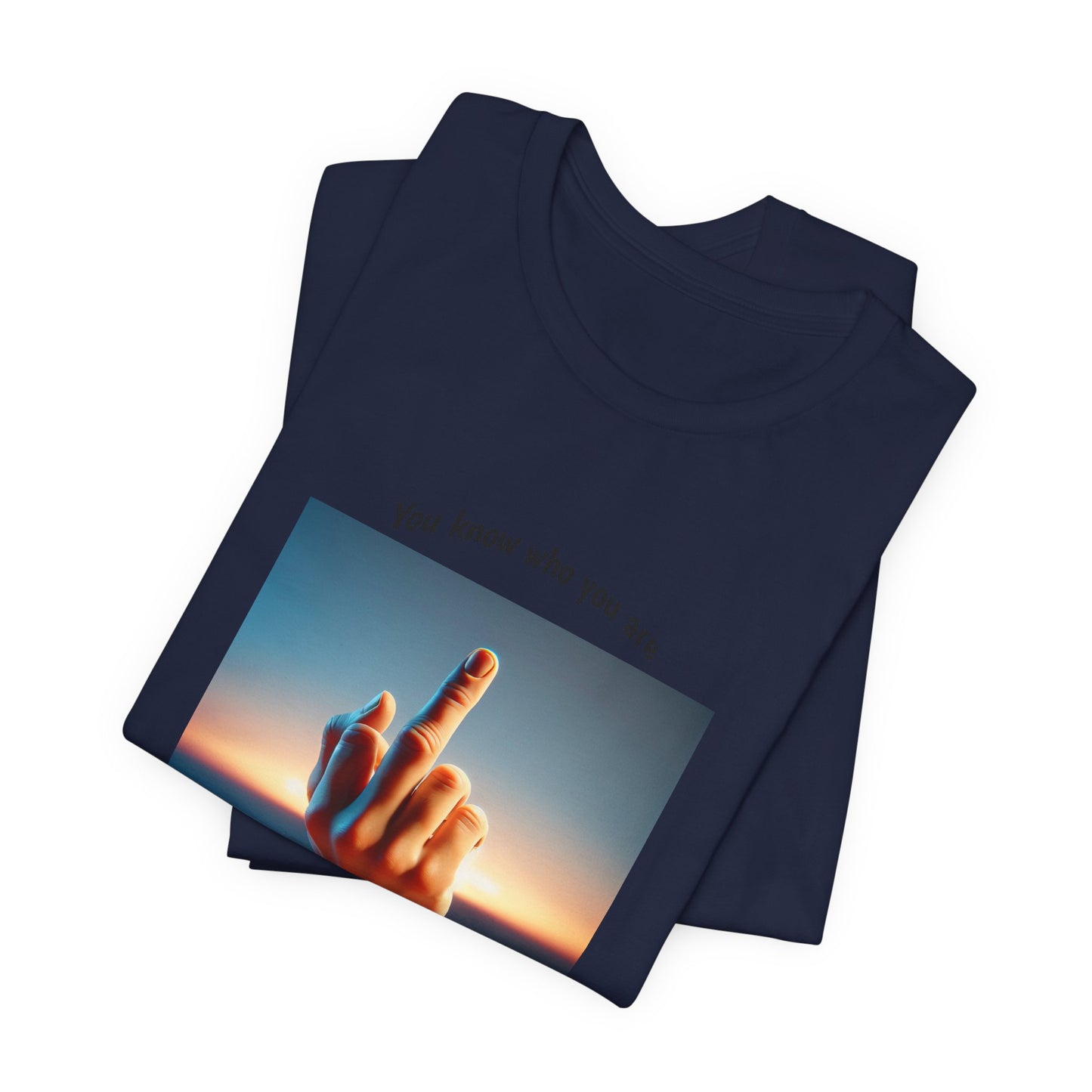 Sunset Middle Finger Graphic Tee – 'FAHO' Casual Statement T-Shirt