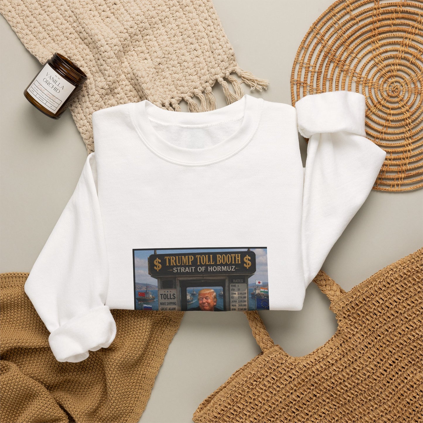 Vintage Arcade Poster Sweatshirt — "Realistic Tour Nights" Retro Gaming Crewneck