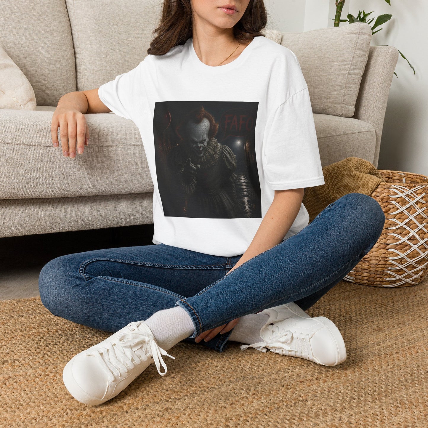 Horror Pennywise Clown T‑Shirt — Dark Creepy Stephen King Inspired Design