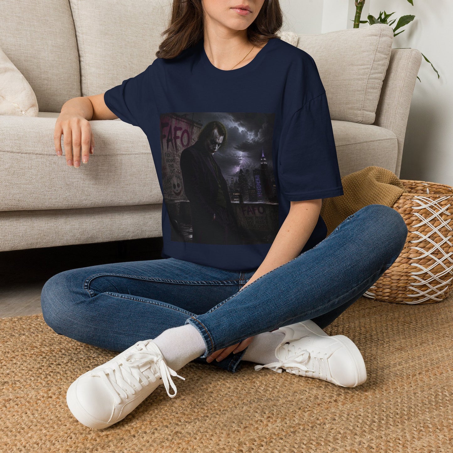 Graphic Tee — Moody Night Joker Portrait T-Shirt
