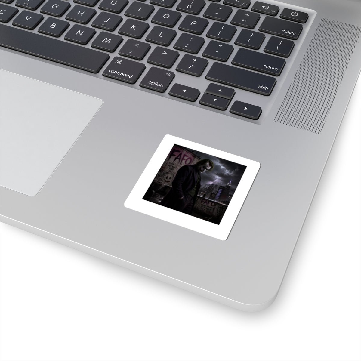 Joker Dark City Kiss-Cut Sticker – Gothic Villain Skull Graffiti Decal