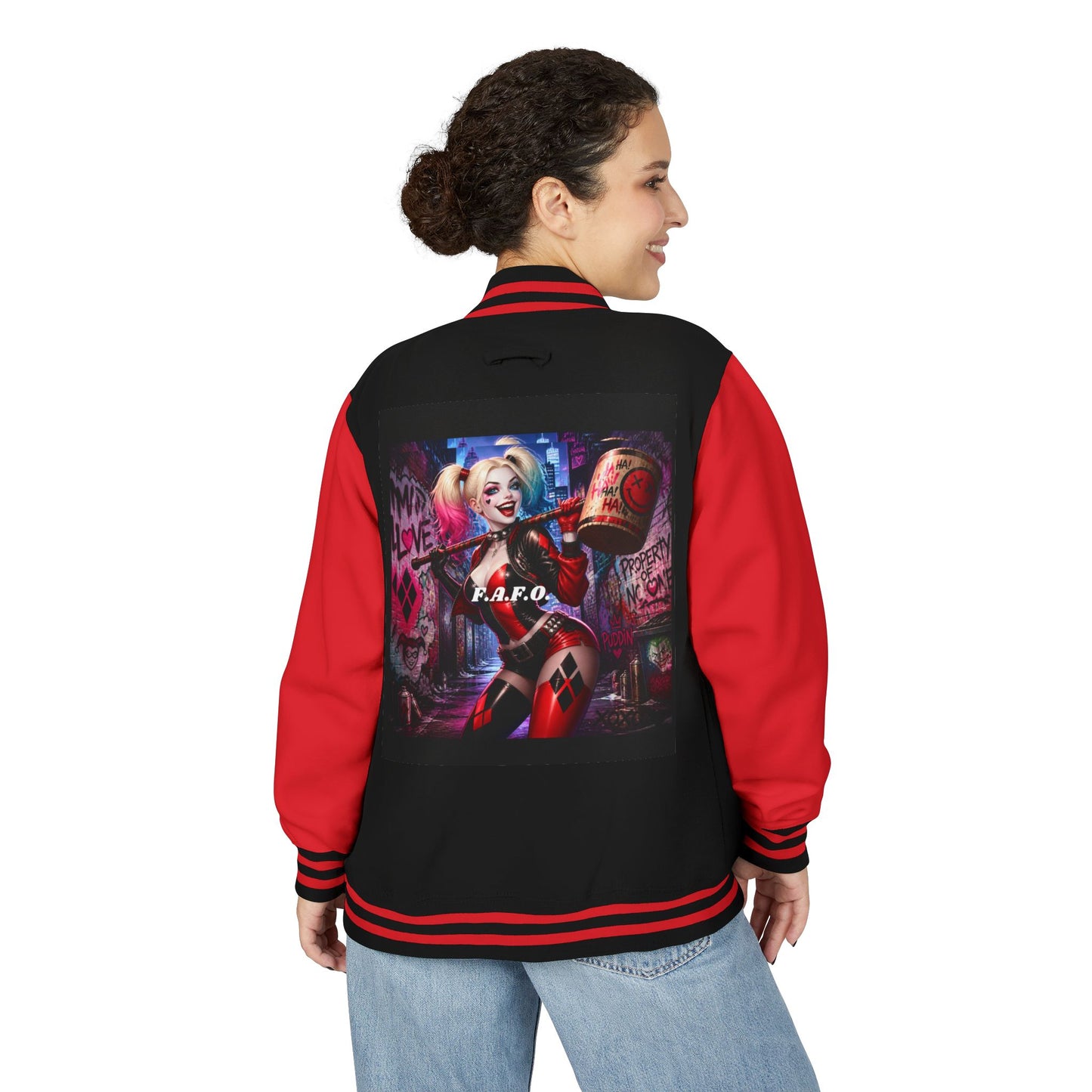 Letterman Jacket — Retro Graphic Back Patch