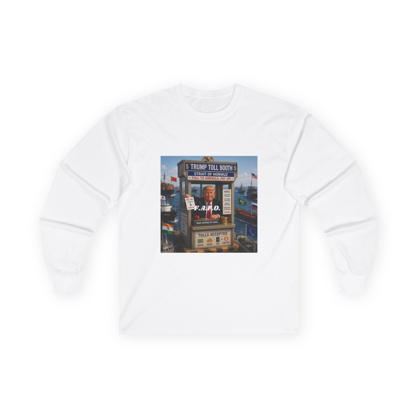 The FAFO Society Long Sleeve Tee — Vintage Carnival Ticket Booth Graphic