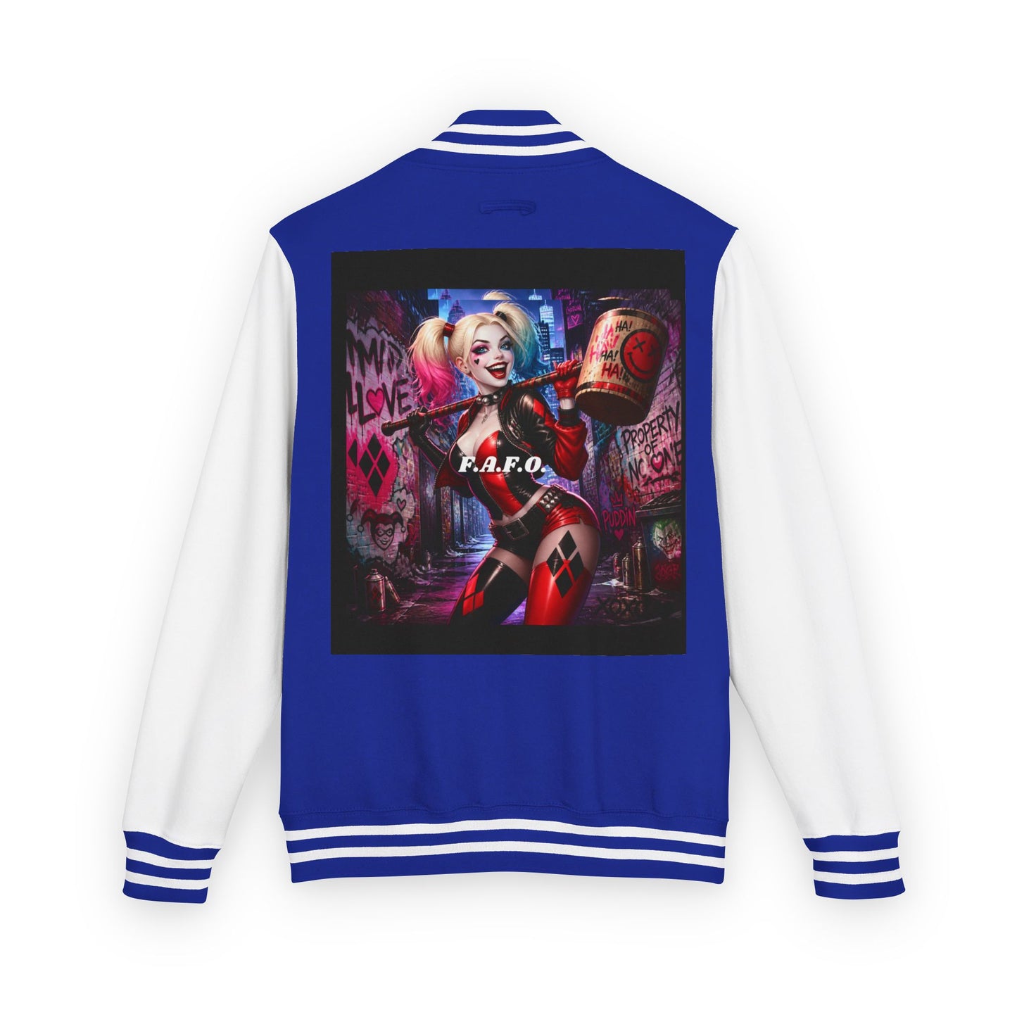 Letterman Jacket — Retro Graphic Back Patch