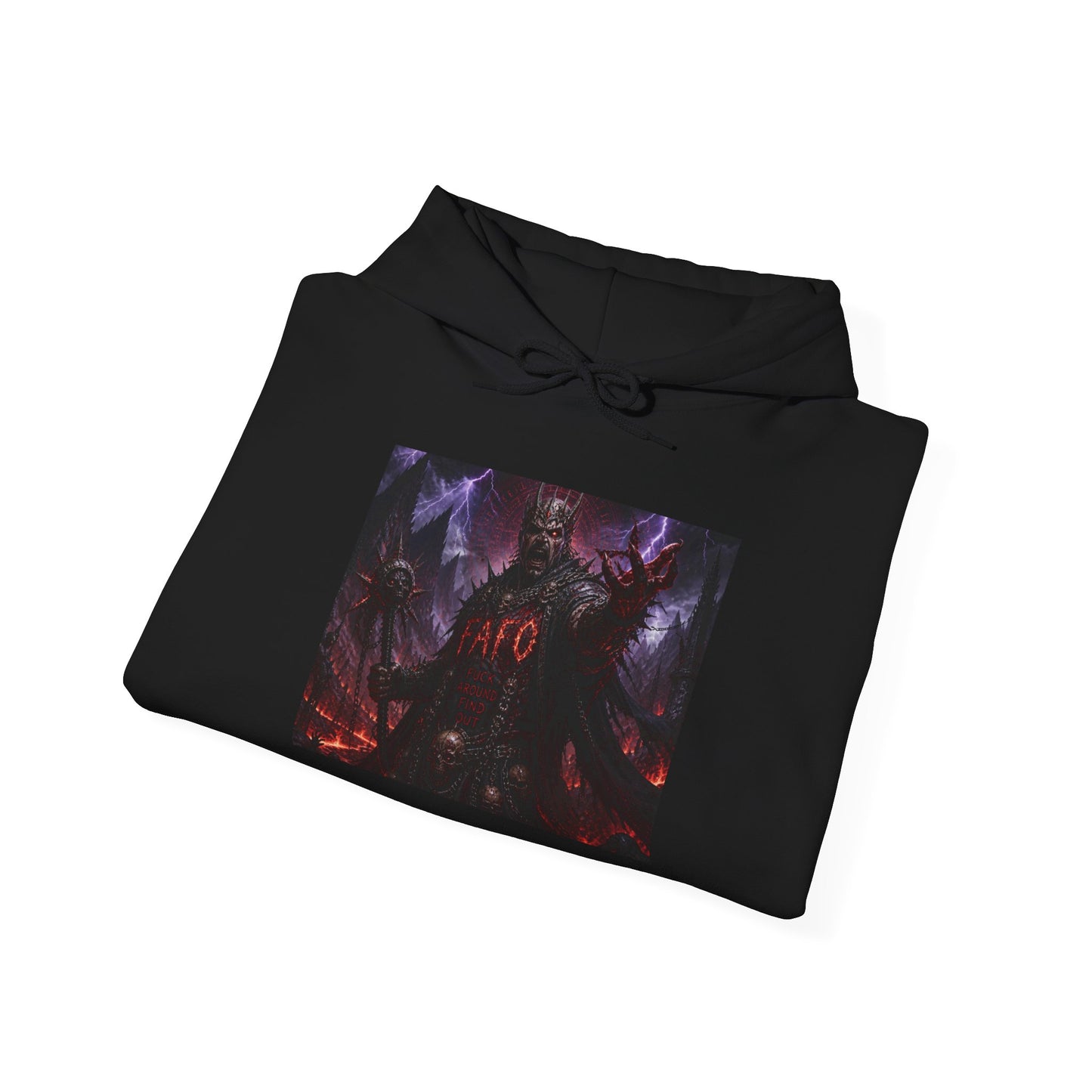 The FARC Society 'Afro' Graphic Hoodie — Dark Neon Palm Design