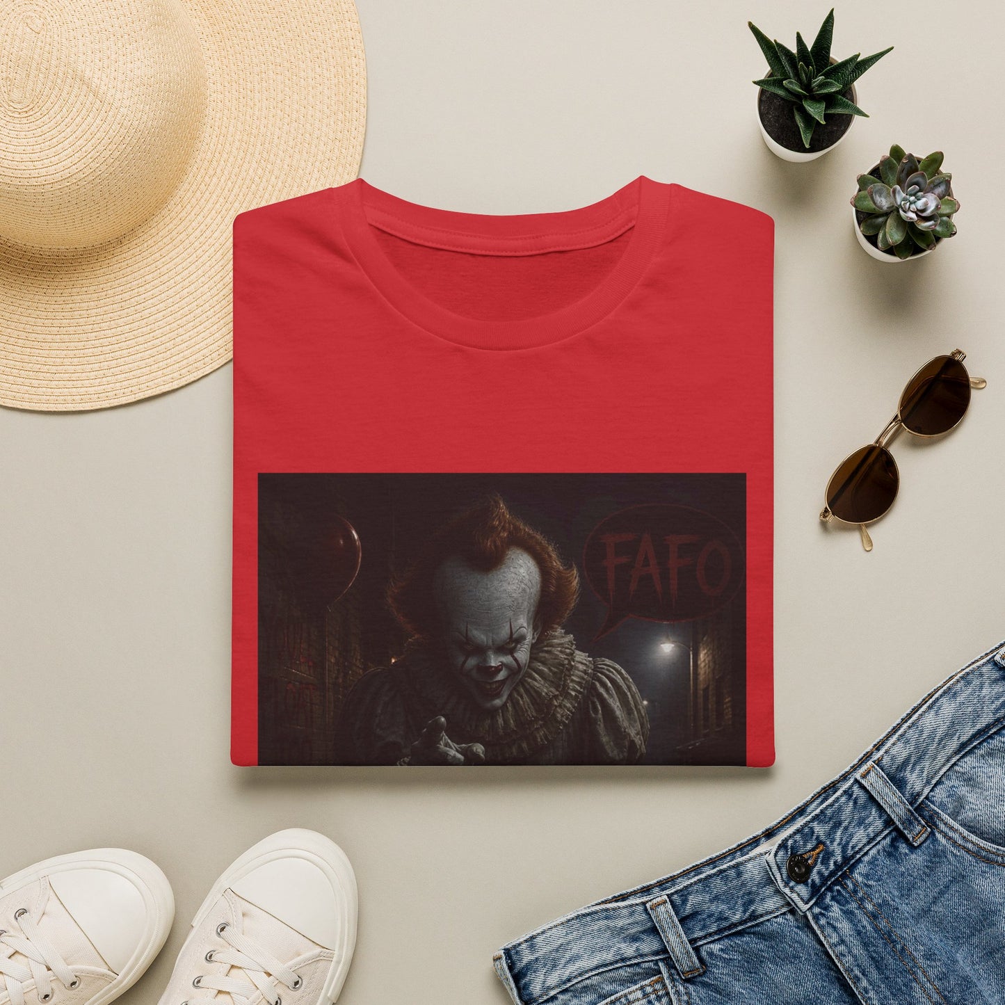 Horror Pennywise Clown T‑Shirt — Dark Creepy Stephen King Inspired Design