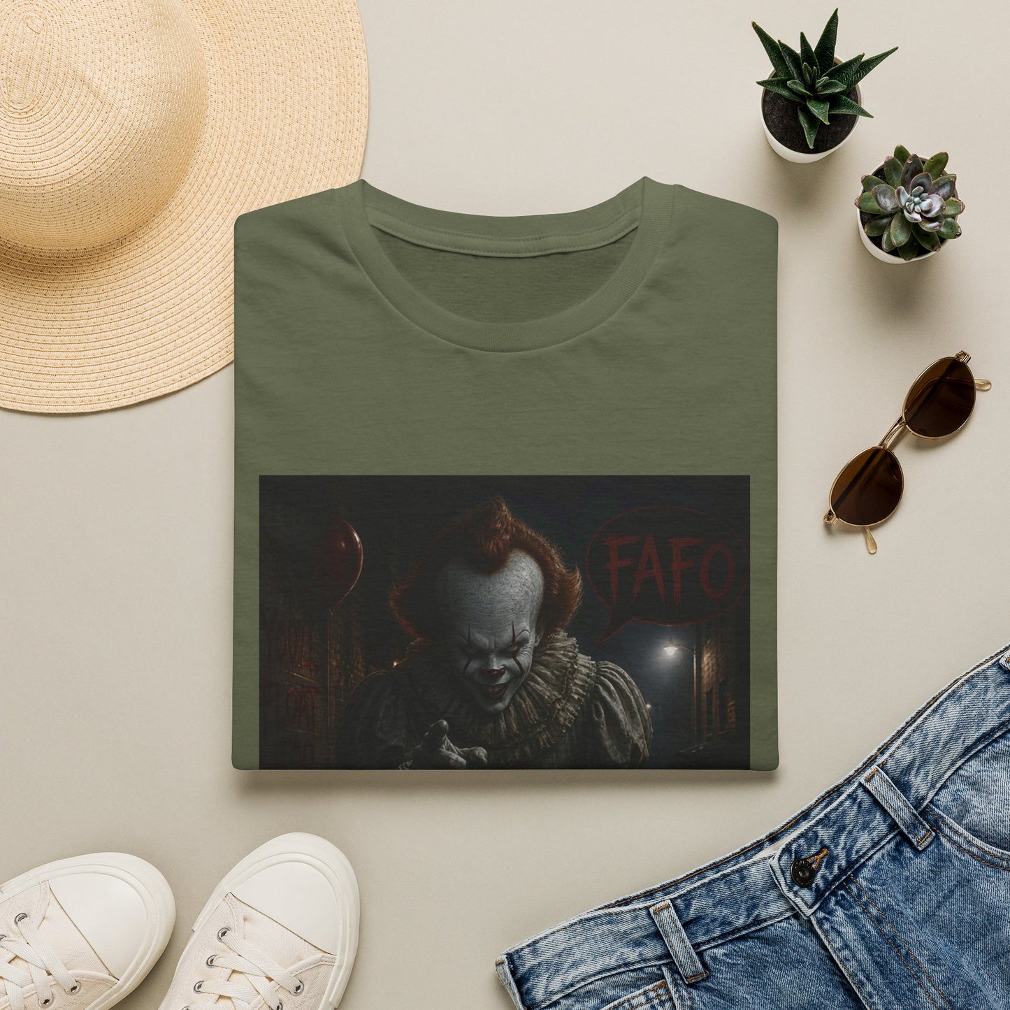 Horror Pennywise Clown T‑Shirt — Dark Creepy Stephen King Inspired Design