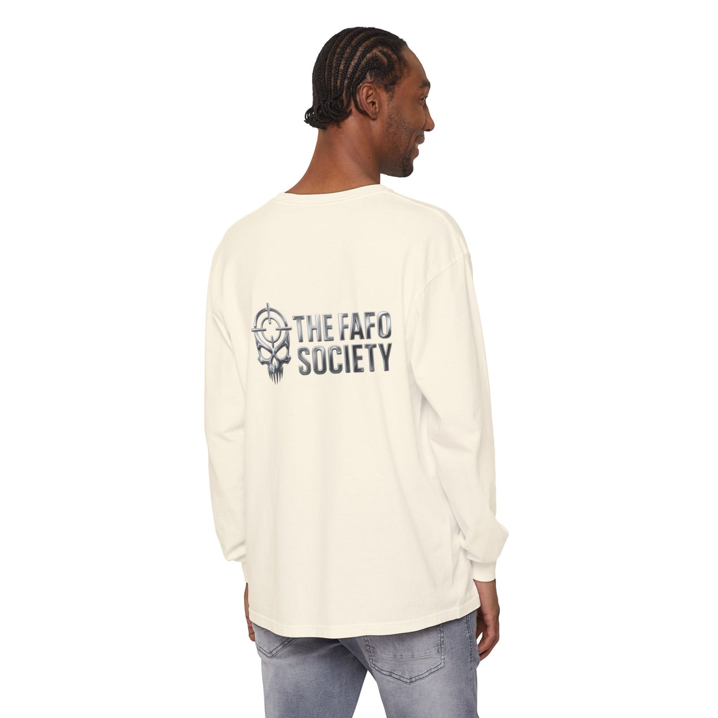 Long Sleeve T-Shirt — 'He Who Fucks Around Finds Out' Phoenix Design (Proud Member of the FAFO Society)