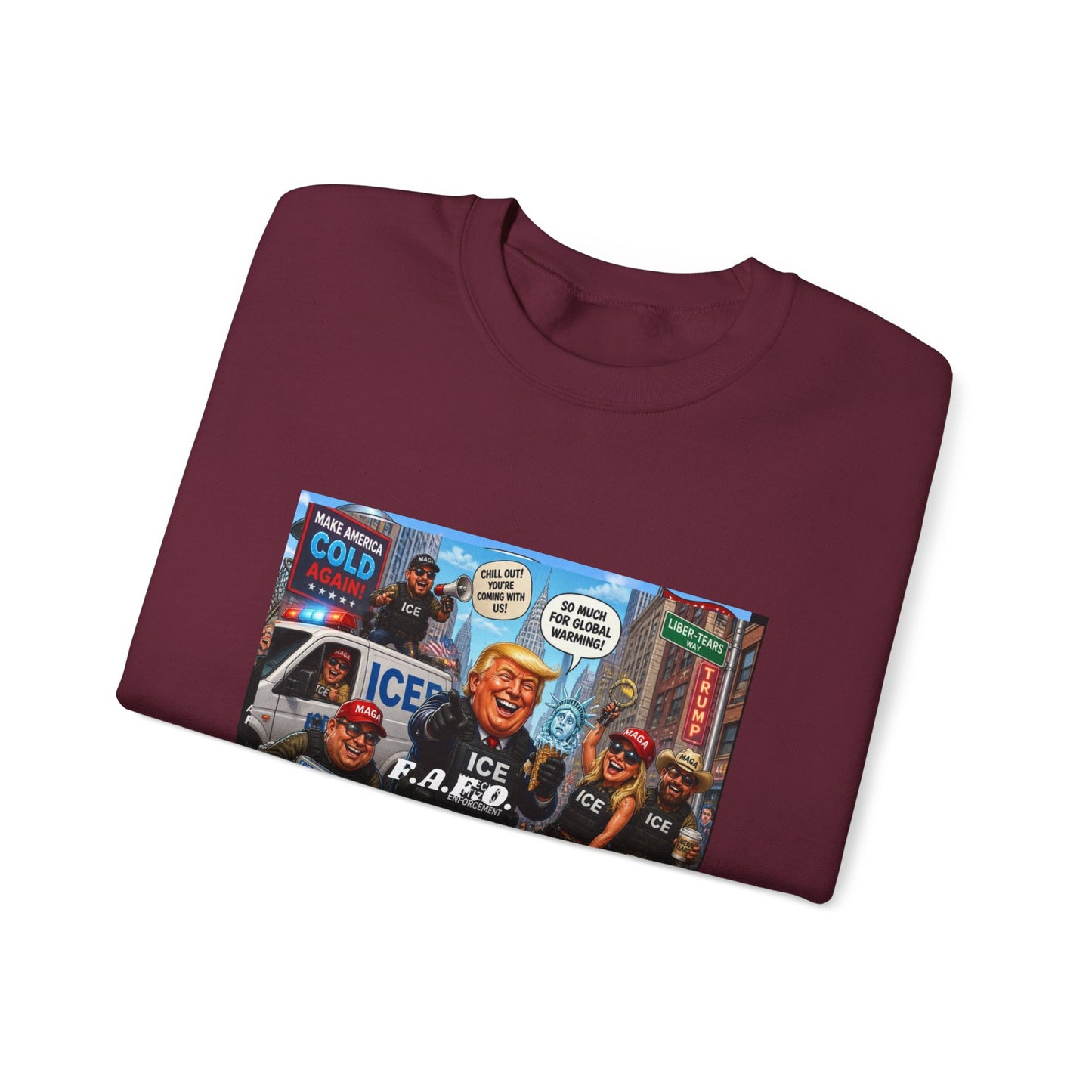 Graphic Crewneck Sweatshirt — 'The FAFO Society' Cold Patrol Artwork