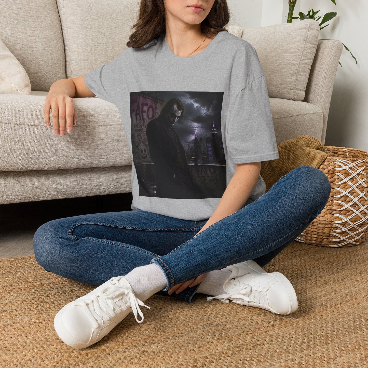 Graphic Tee — Moody Night Joker Portrait T-Shirt