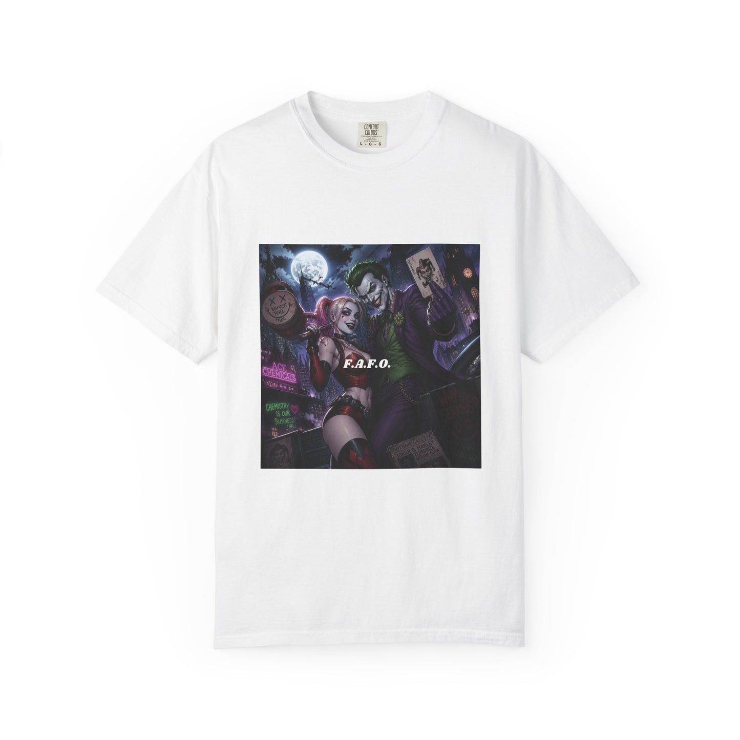 Graphic T-Shirt — The FAFO Society Joker & Harley Art Print