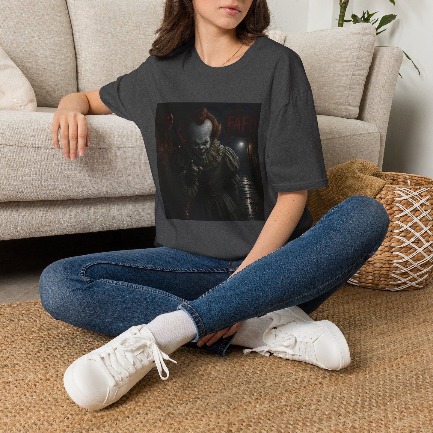 Horror Pennywise Clown T‑Shirt — Dark Creepy Stephen King Inspired Design