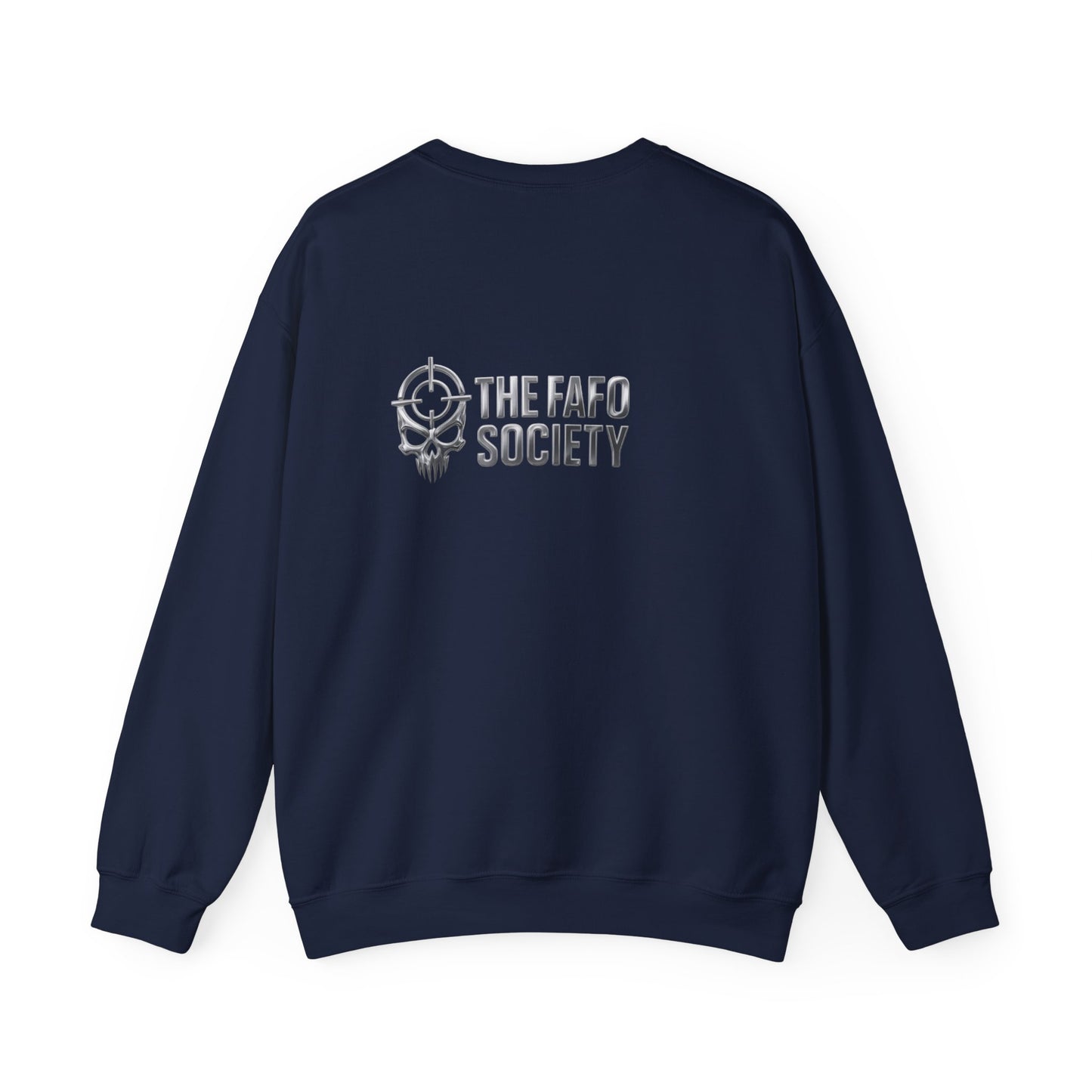 Political Satire Crewneck Sweatshirt — 'Trump Toll Booth' Graphic