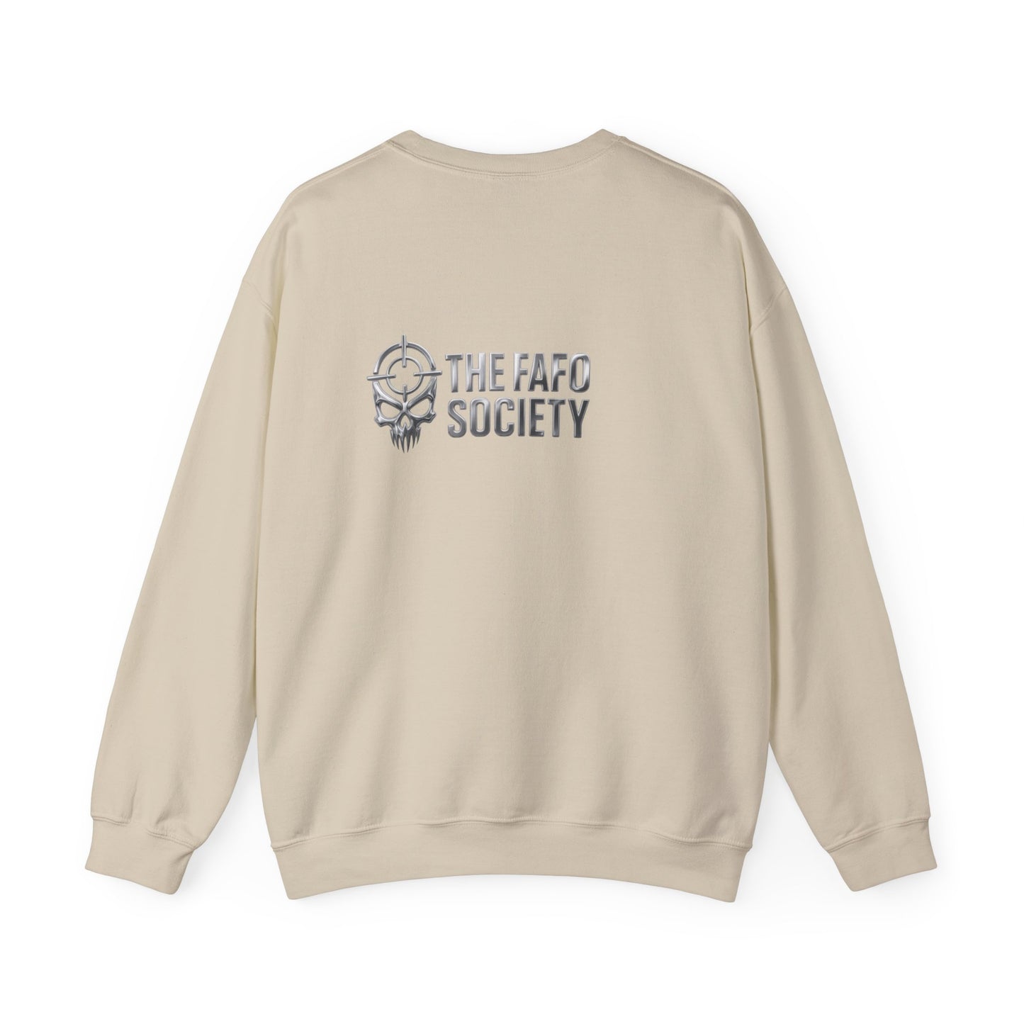 Political Satire Crewneck Sweatshirt — 'Trump Toll Booth' Graphic