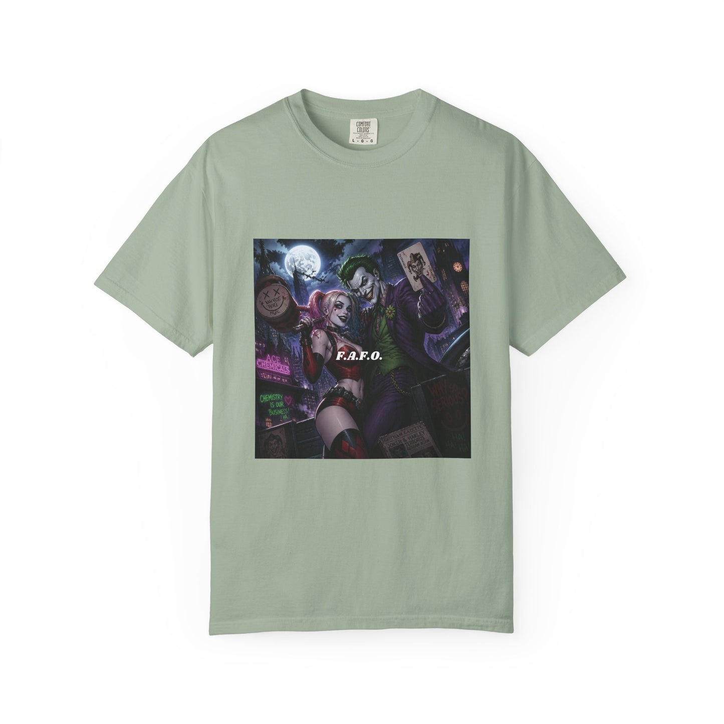 Graphic T-Shirt — The FAFO Society Joker & Harley Art Print