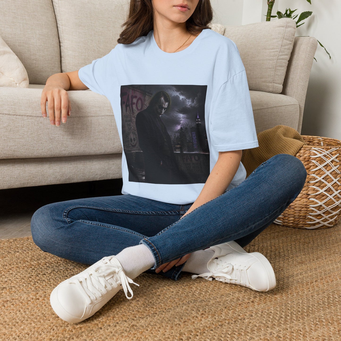 Graphic Tee — Moody Night Joker Portrait T-Shirt