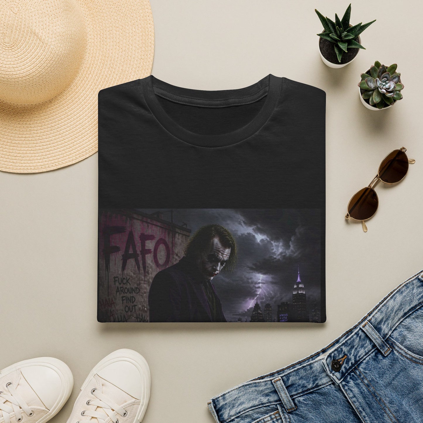 Graphic Tee — Moody Night Joker Portrait T-Shirt
