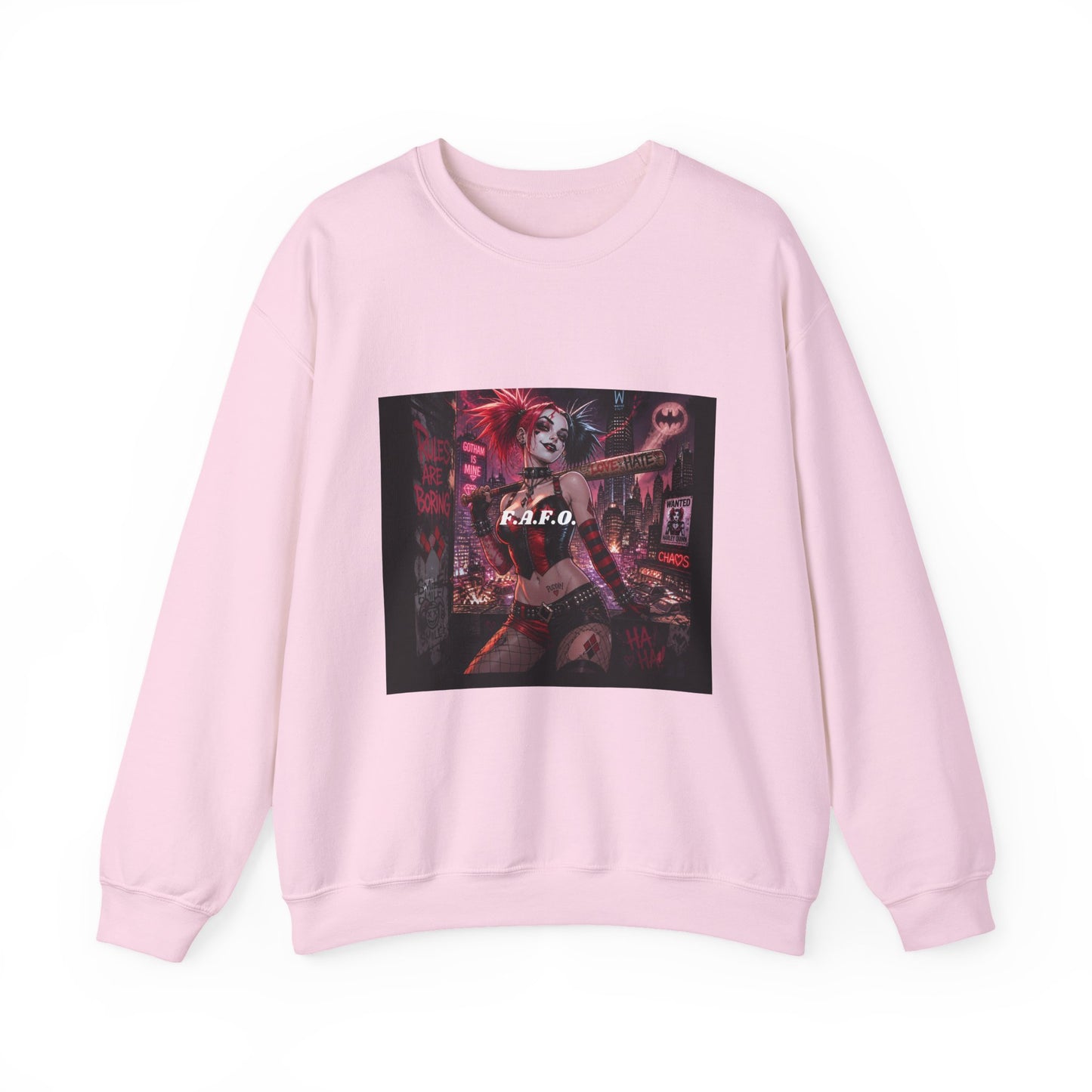 Crewneck Sweatshirt — The Fafc Society Gothic Harley-Style Art Pullover