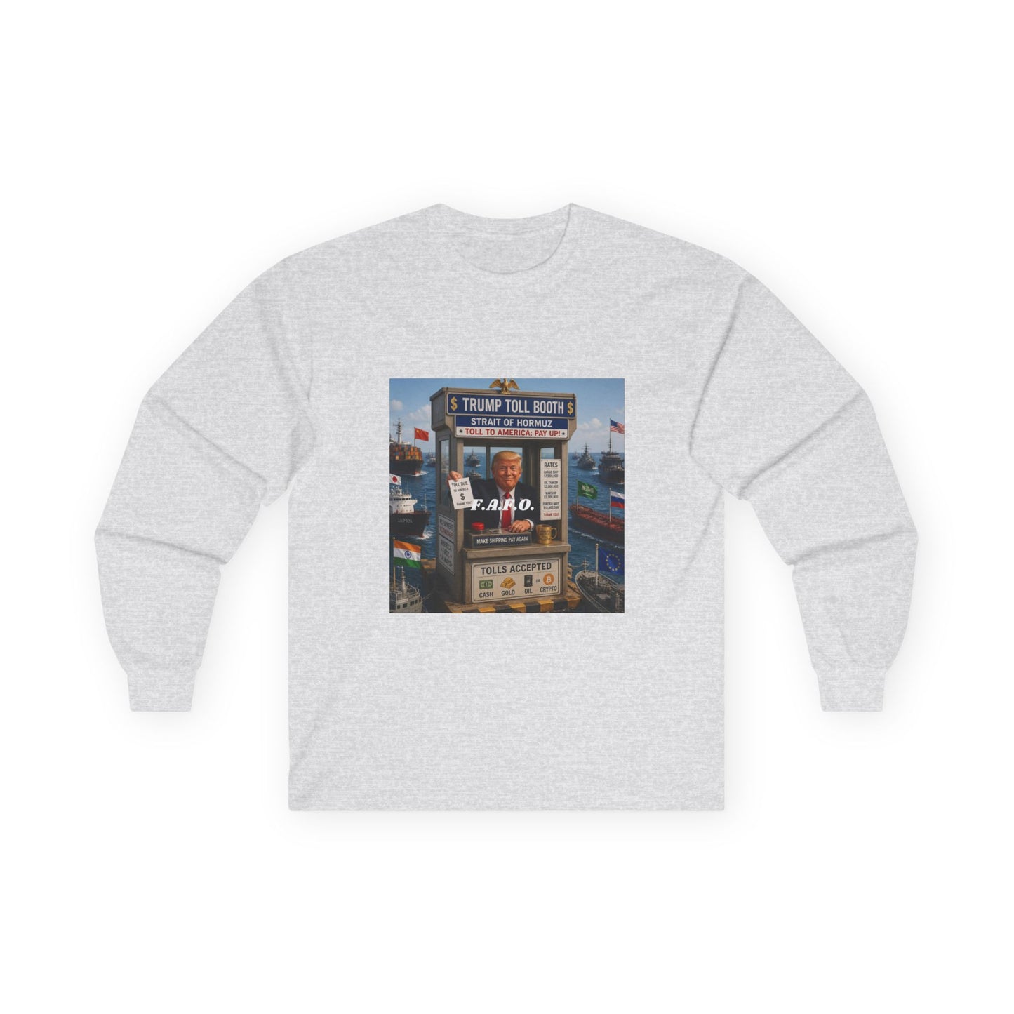 The FAFO Society Long Sleeve Tee — Vintage Carnival Ticket Booth Graphic