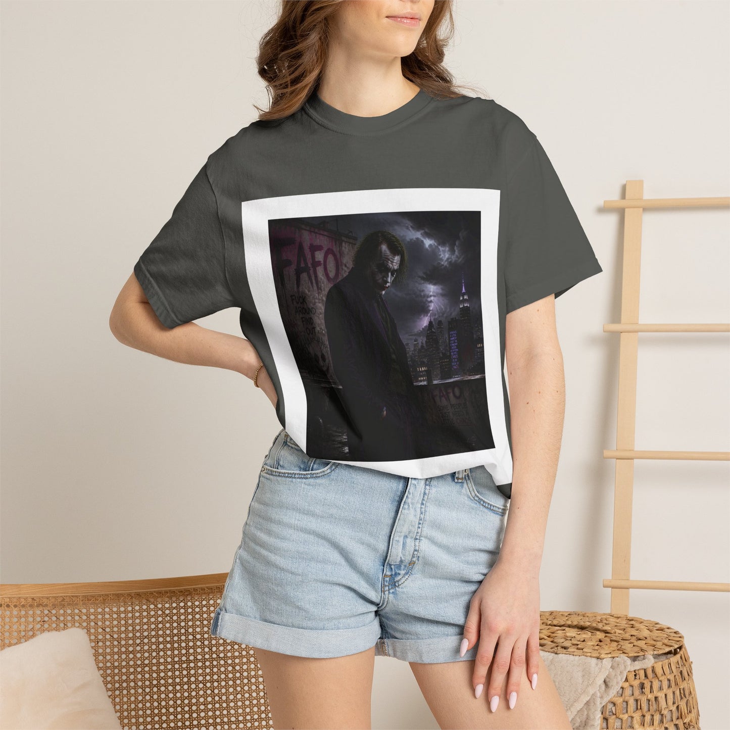 Dark Urban Noir T-Shirt — 'The Fafo Society' Skull Logo Tee