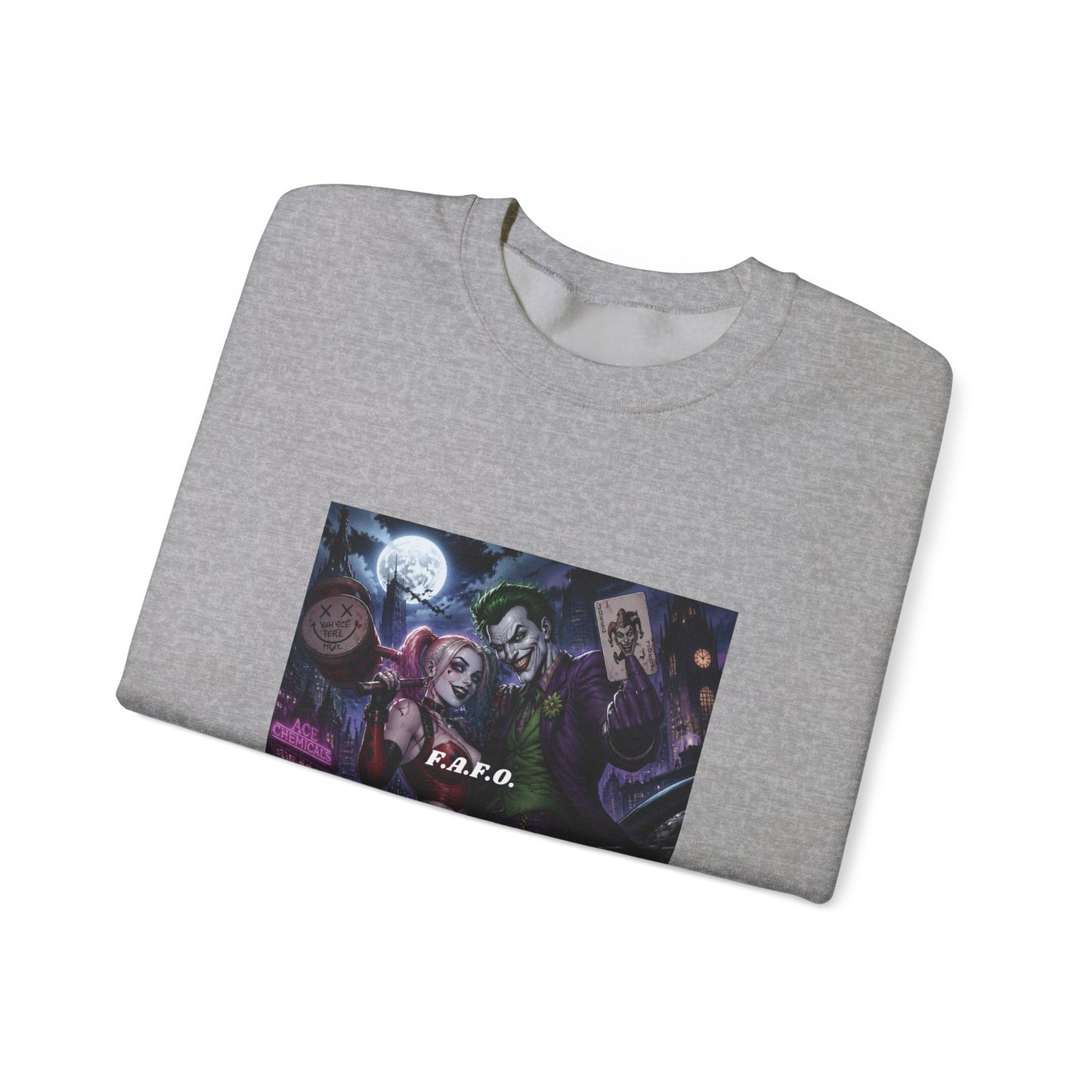 Crewneck Sweatshirt - Gothic Anime Moonlit Band Design (K.A.R.O. Text)