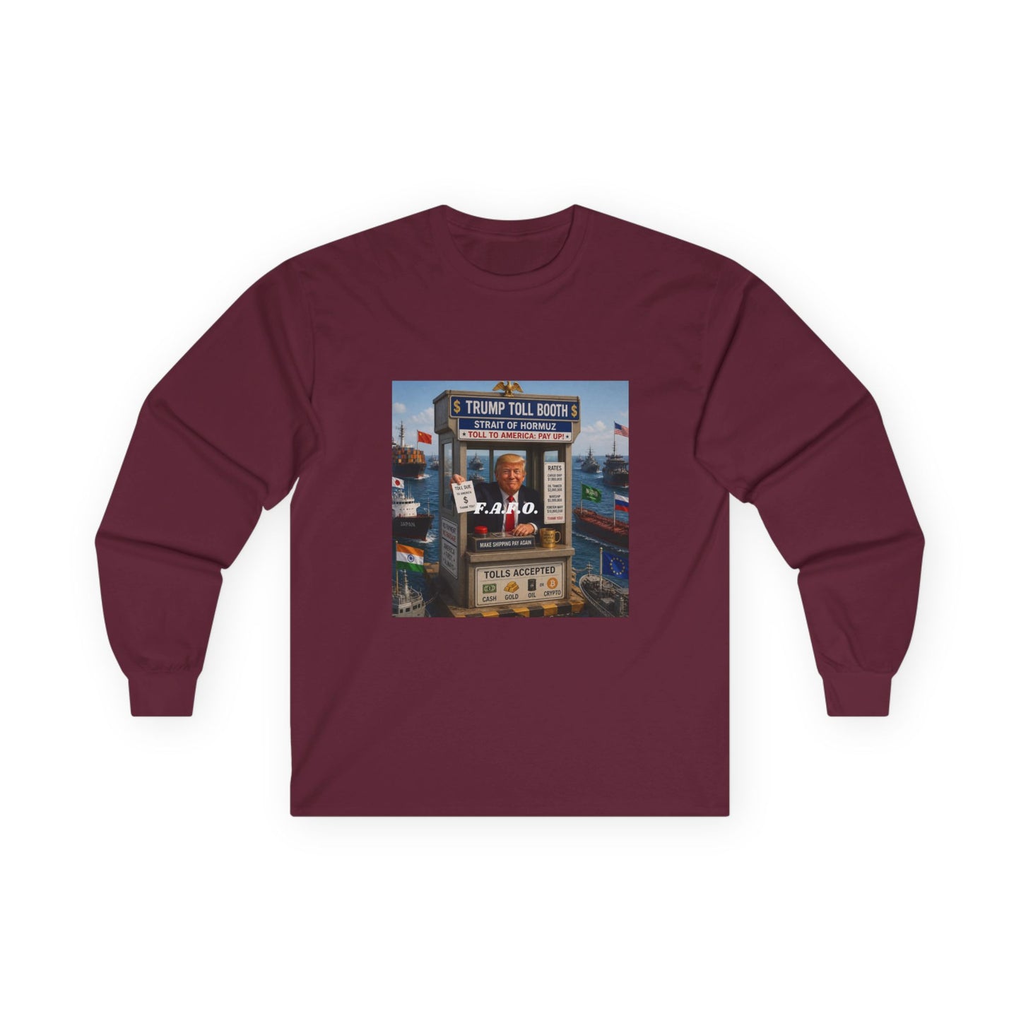 The FAFO Society Long Sleeve Tee — Vintage Carnival Ticket Booth Graphic